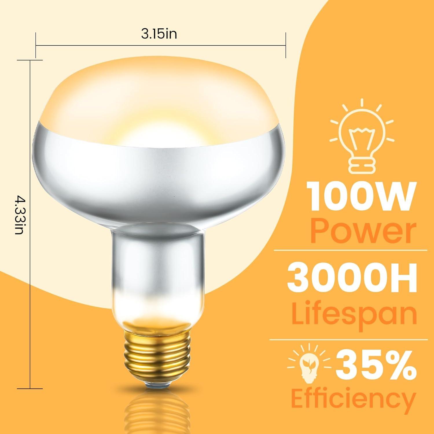 Paquete de 2 Bombillas de Calor 100W REPTITRIP para Reptiles