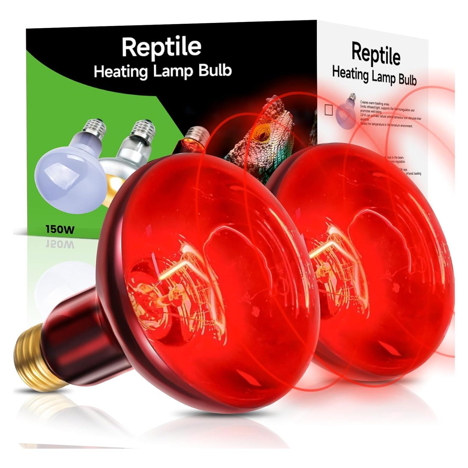 Paquete de 2 Lámparas de Calor Infrarrojo 150W REPTITRIP