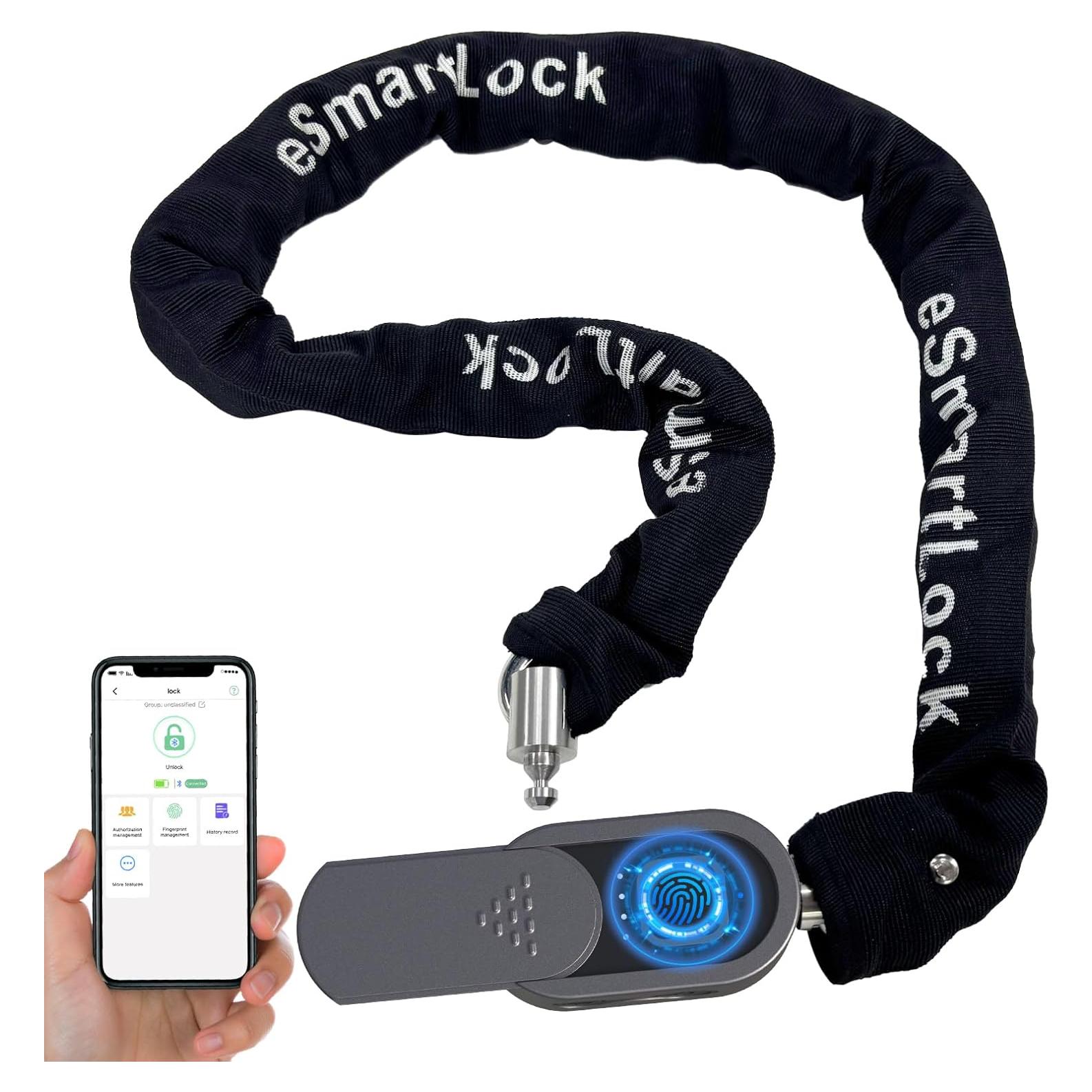 Candado de Cadena Biométrico Dhiedas 1.0m Acero 8mm