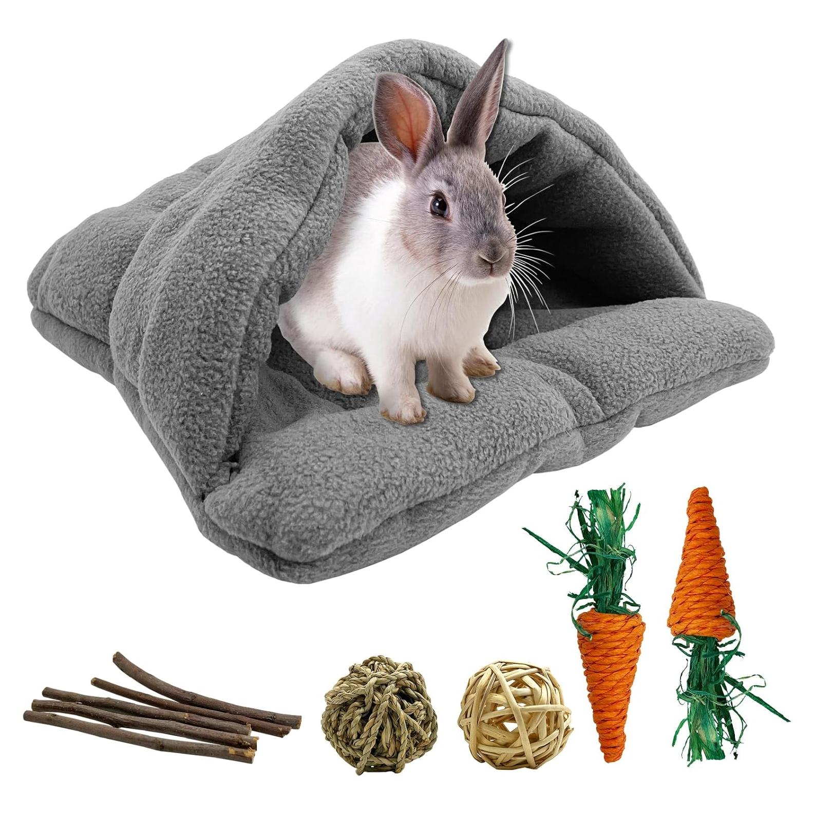 Casa de dormir para conejos y pequeños animales Kathson - Gris oscuro