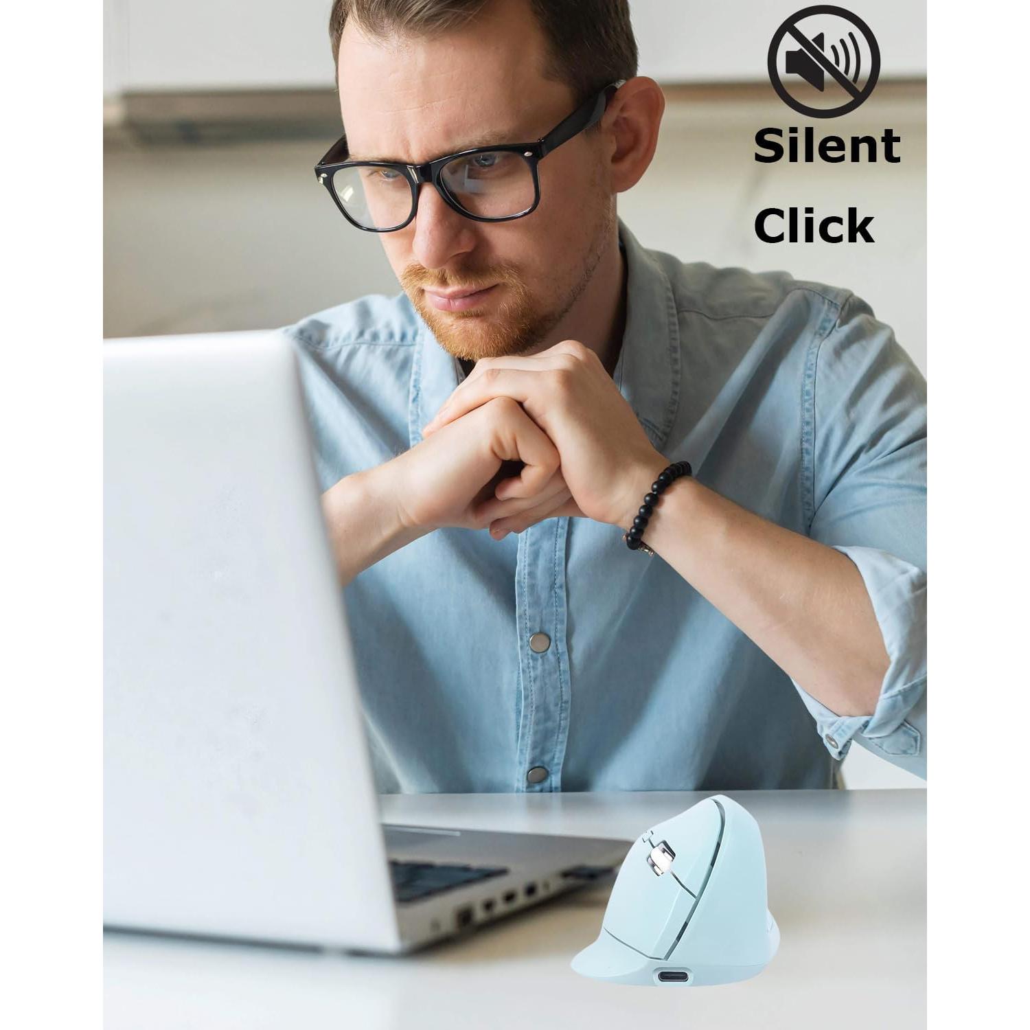 Ratón Inalámbrico Ergonómico SHARE SUNSHINE Azul Silencioso