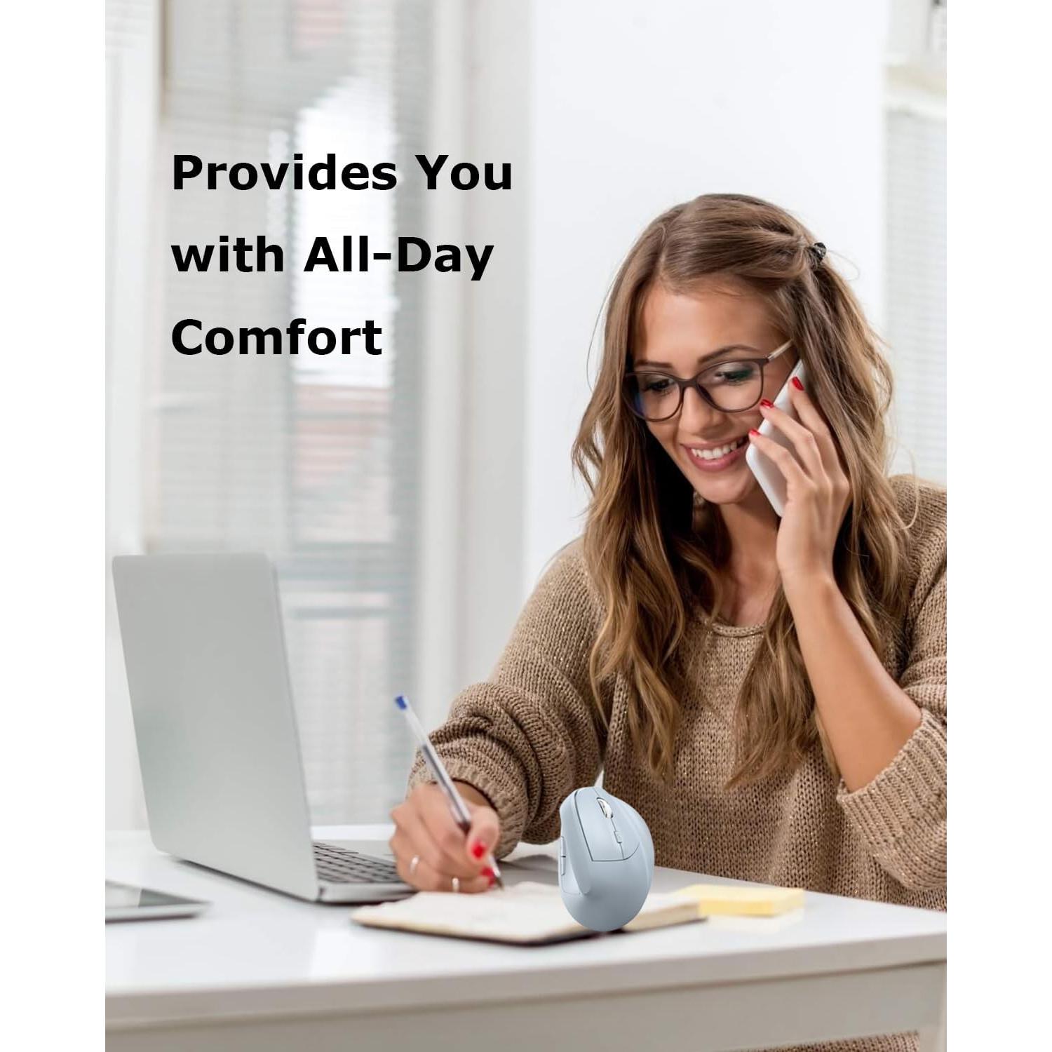 Ratón Inalámbrico Ergonómico SHARE SUNSHINE Azul Silencioso