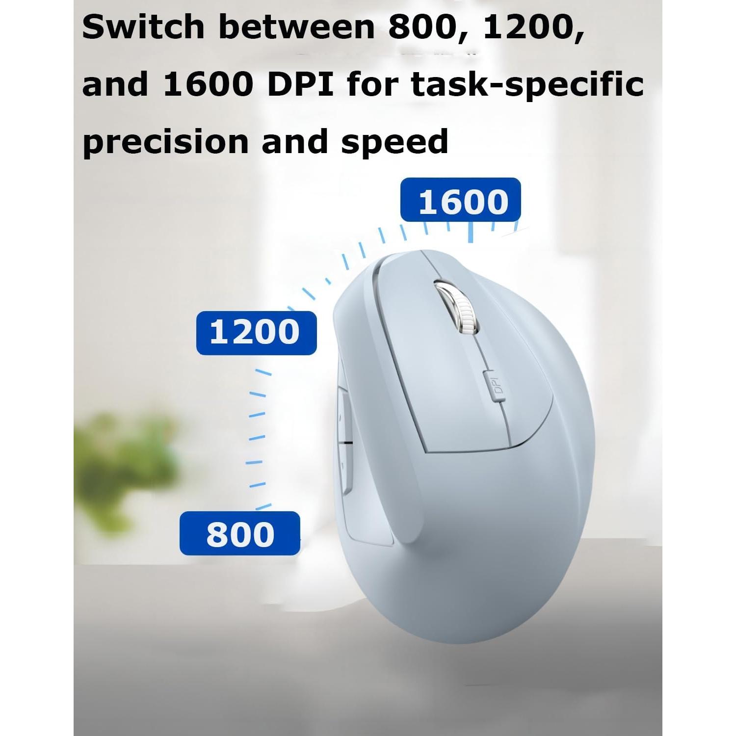 Ratón Inalámbrico Ergonómico SHARE SUNSHINE Azul Silencioso