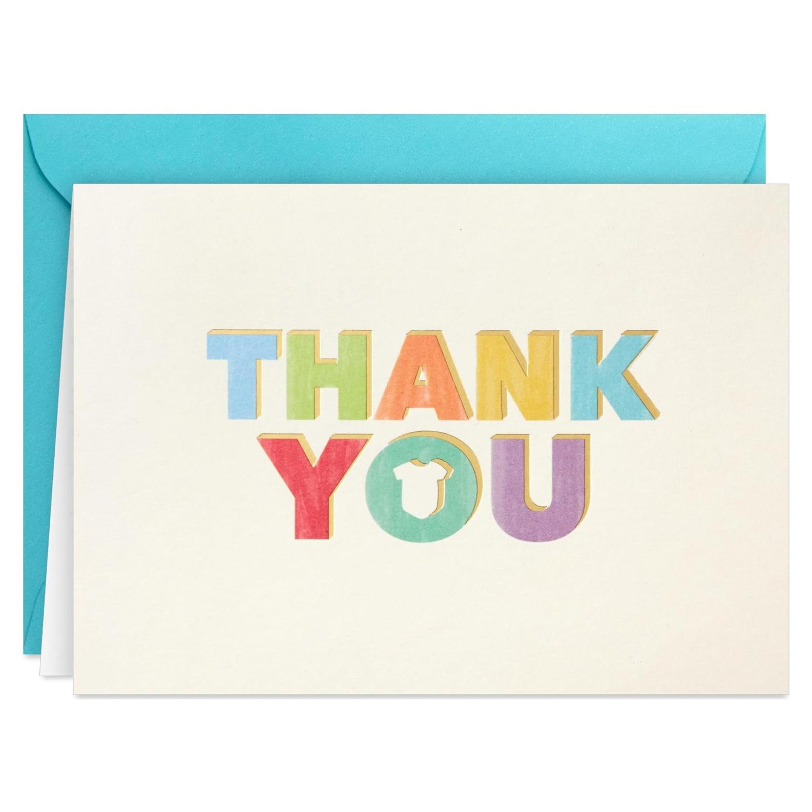 Notas de Agradecimiento Baby Shower Hallmark 40 Tarjetas Arcoíris