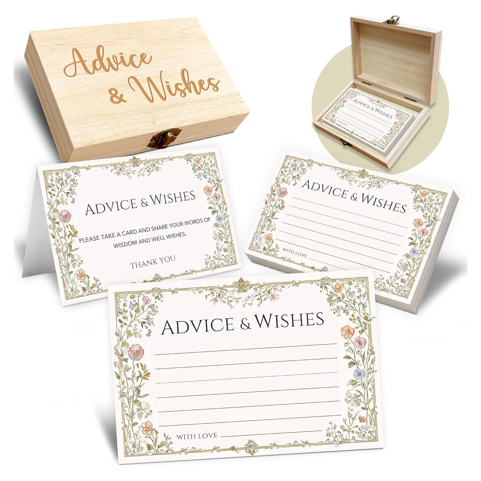 Caja de Tarjetas de Consejos y Deseos BHTPNG - 50 Pcs