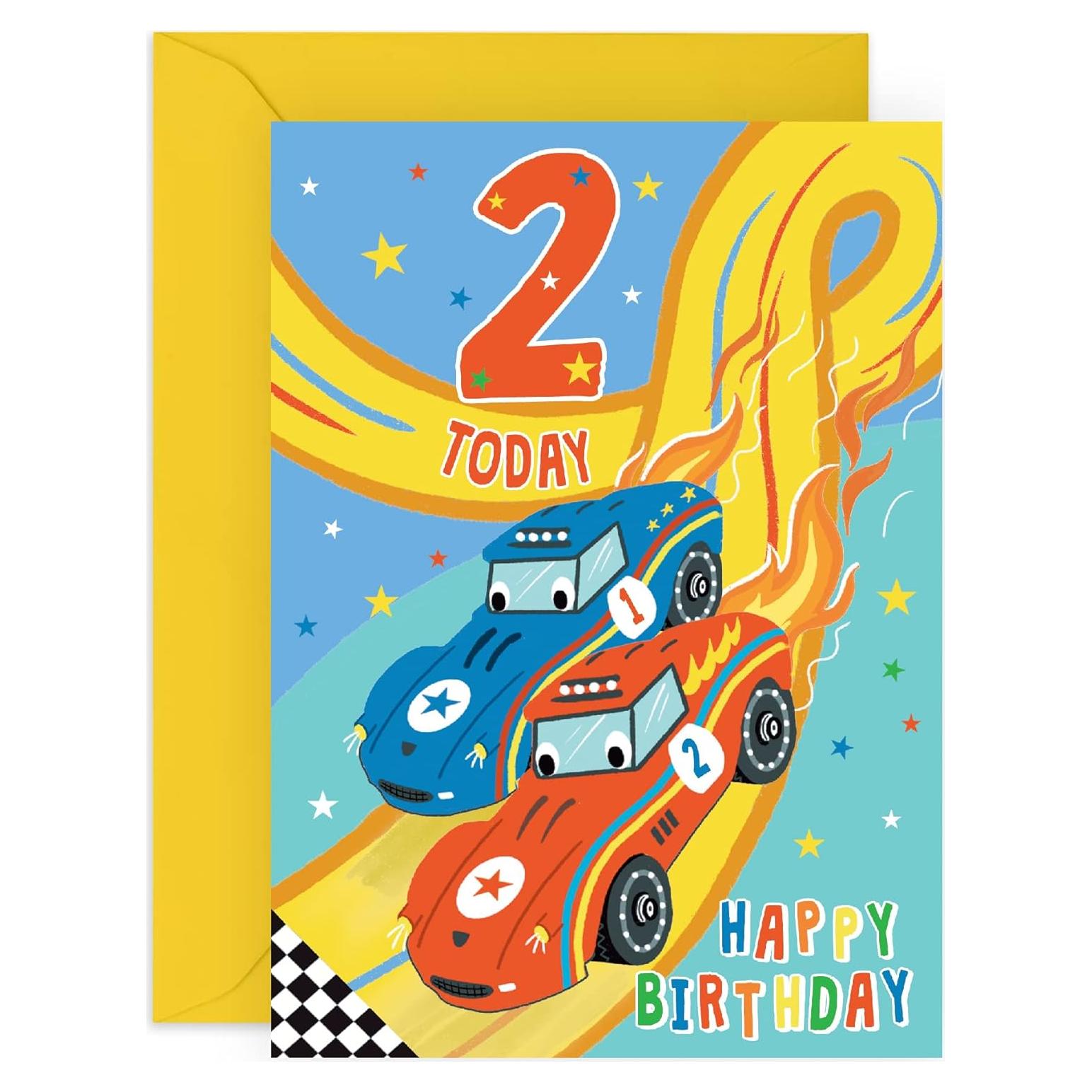 Tarjeta de Cumpleaños CENTRAL 23 para Bebé 2 Años con Stickers