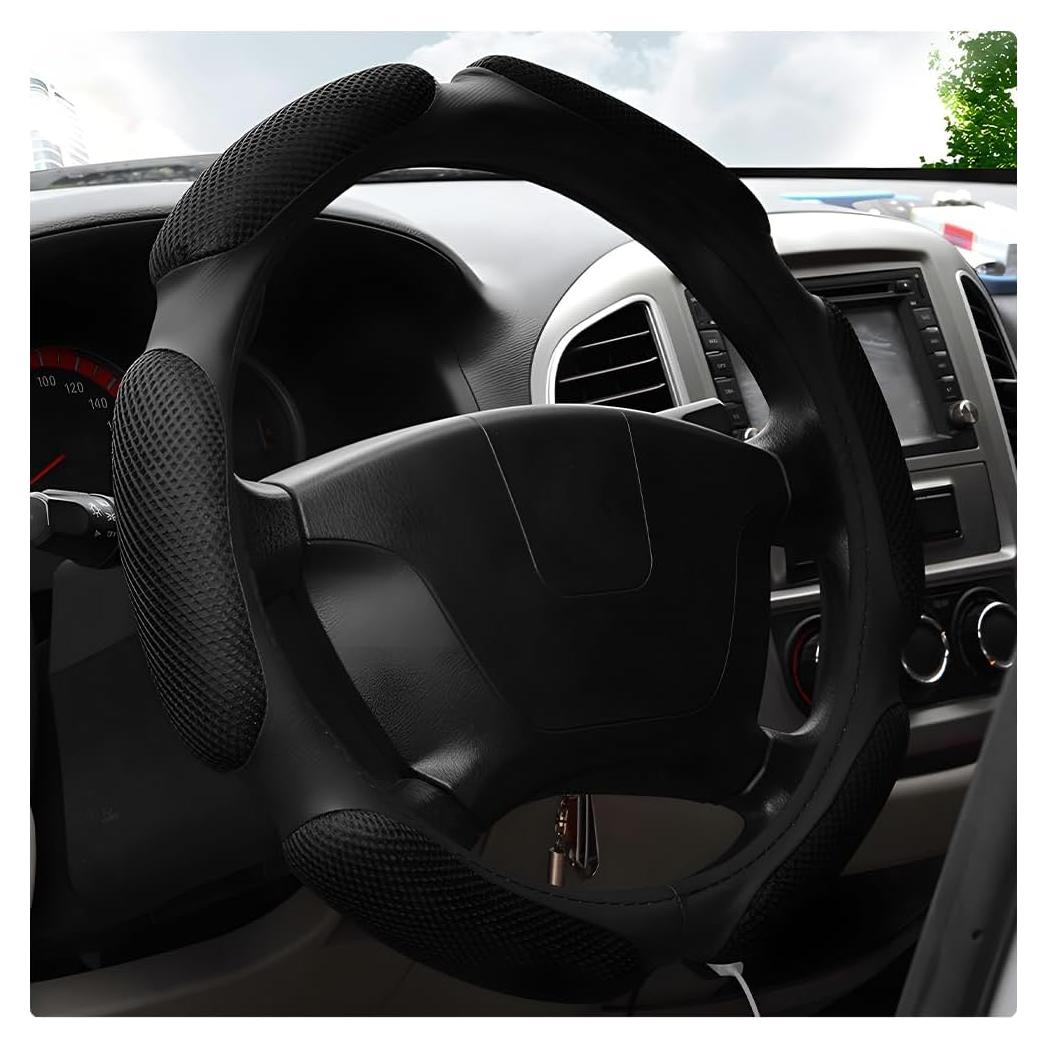 Funda de Volante de Coche NYTKL Antideslizante 38.4cm Negro