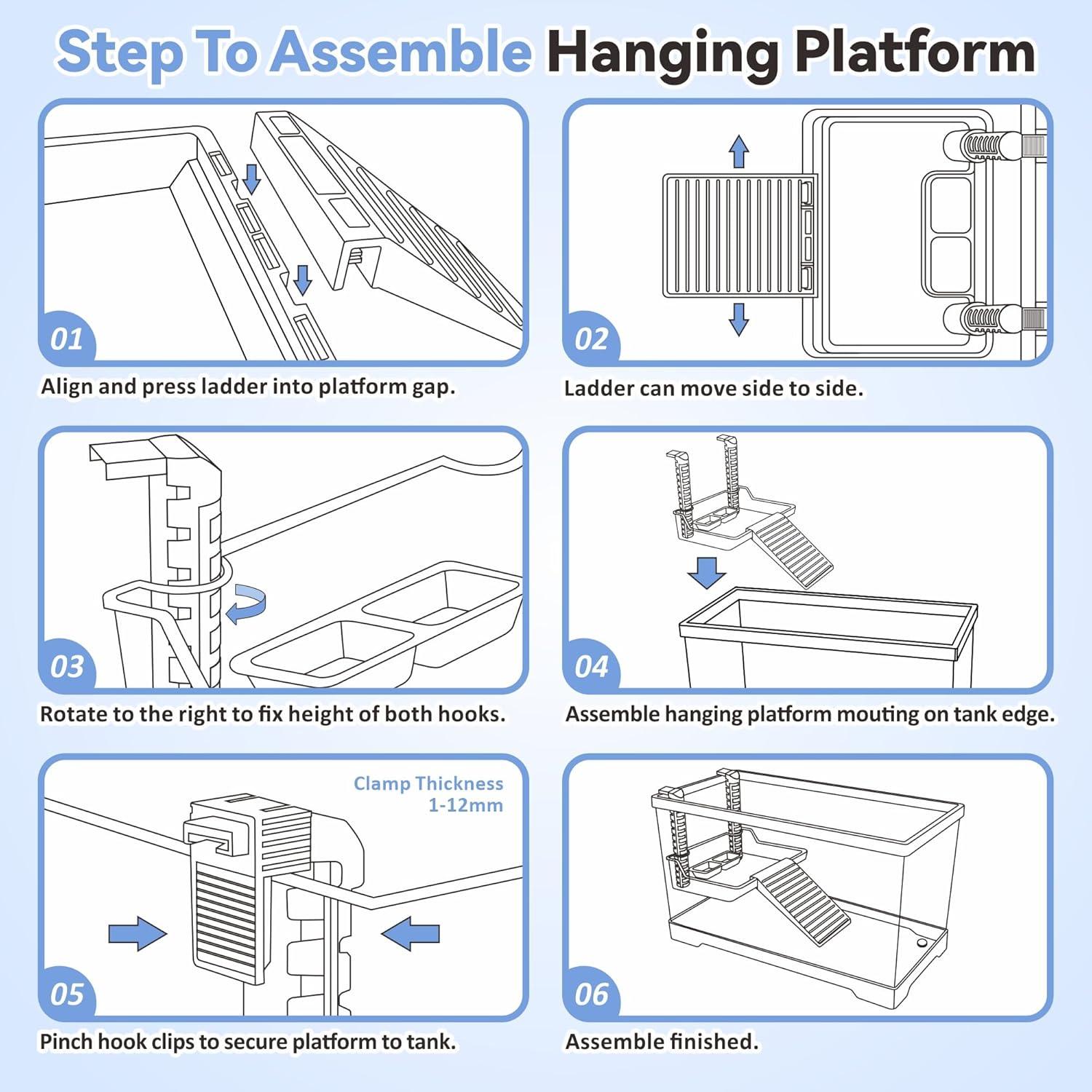 Plataforma de Sol para Tortugas Gozilla Pequeña con Rampa