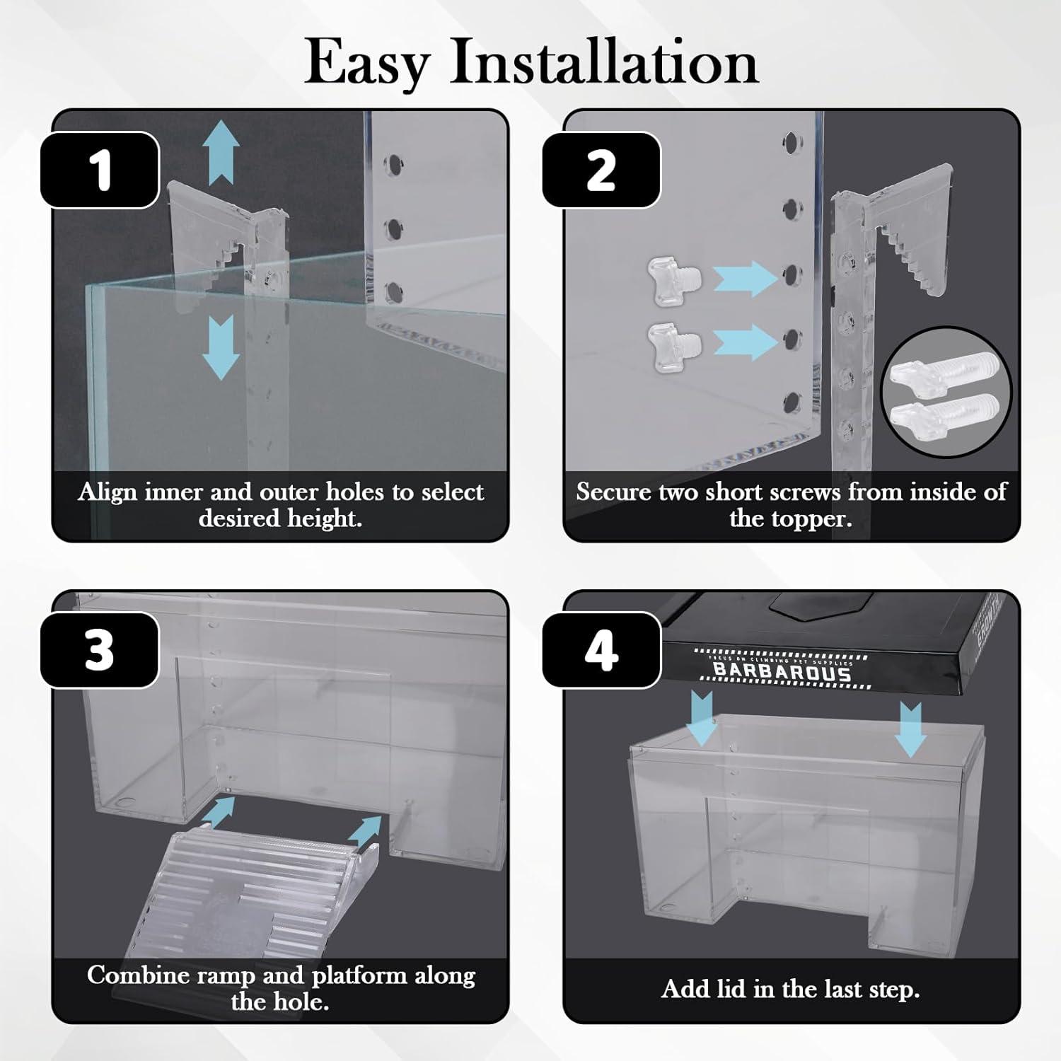 Plataforma de Sol para Tortugas Acuáticas xieketn 20cm PVC