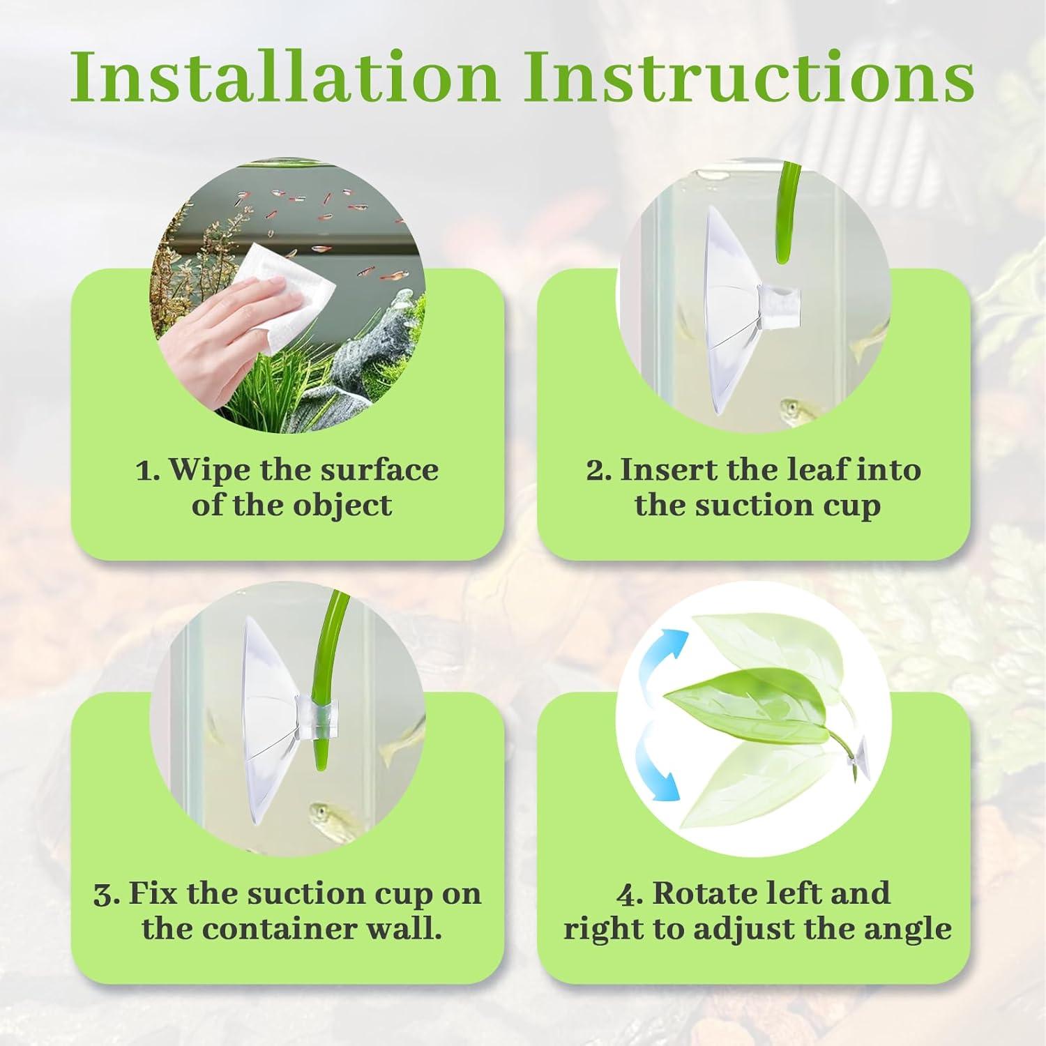 Plataforma de Sol para Tortugas LIN-YL 4 Piezas Verde Hoja