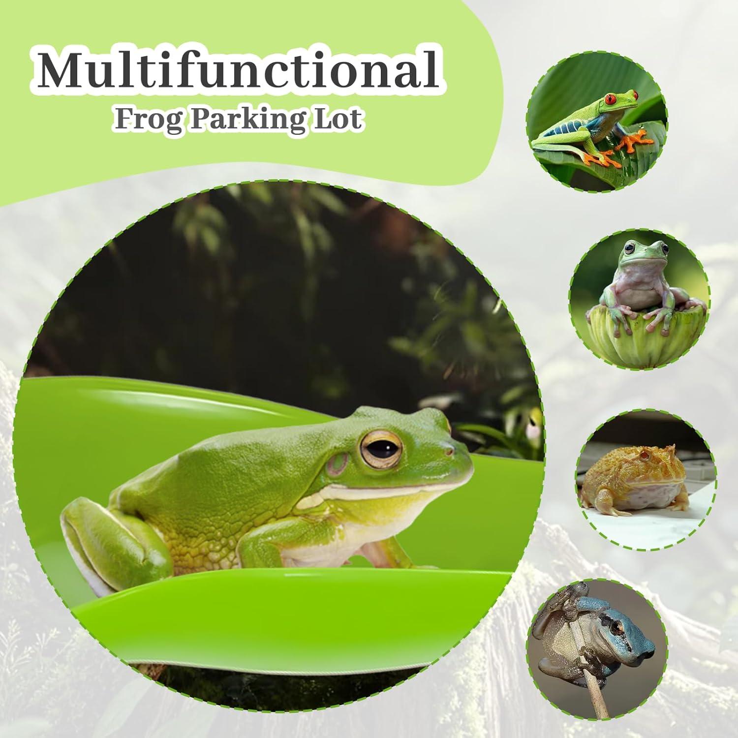 Plataforma de Sol para Tortugas LIN-YL 4 Piezas Verde Hoja