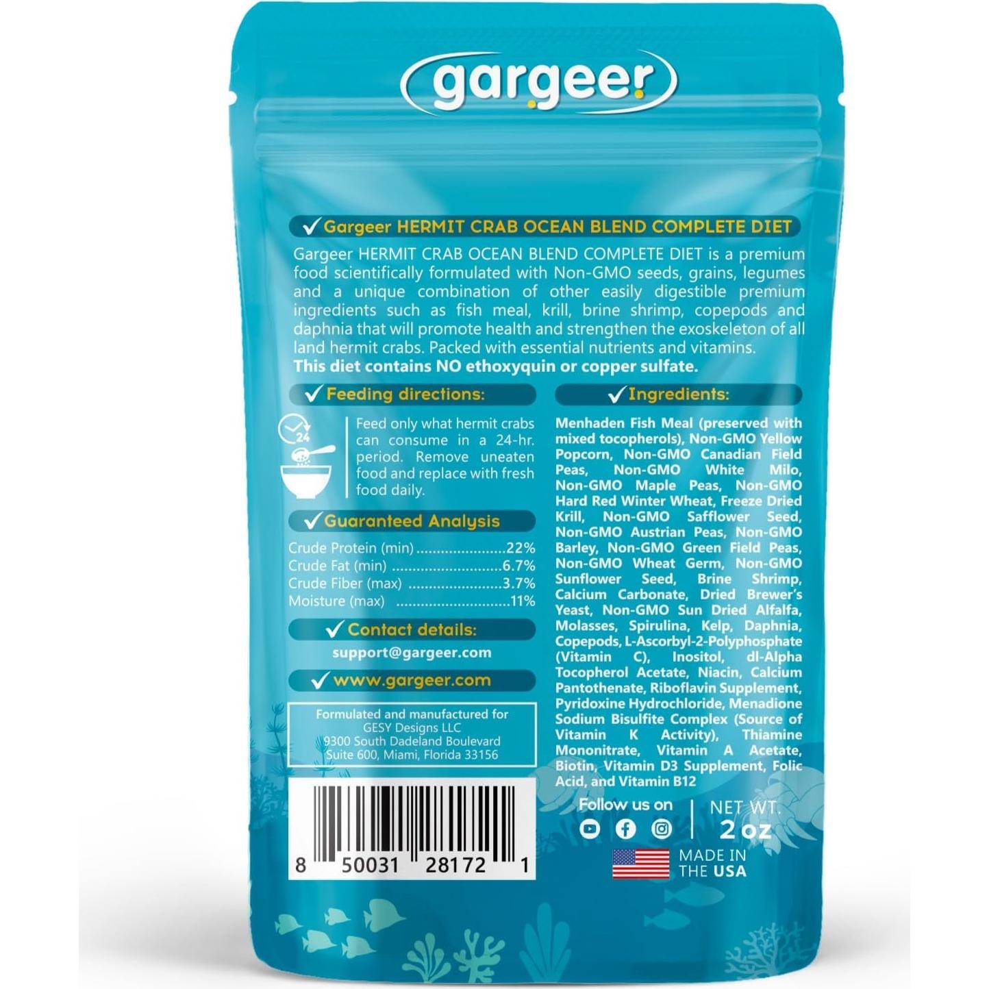 Comida para Cangrejo Ermitaño Gargeer Ocean Blend 59g
