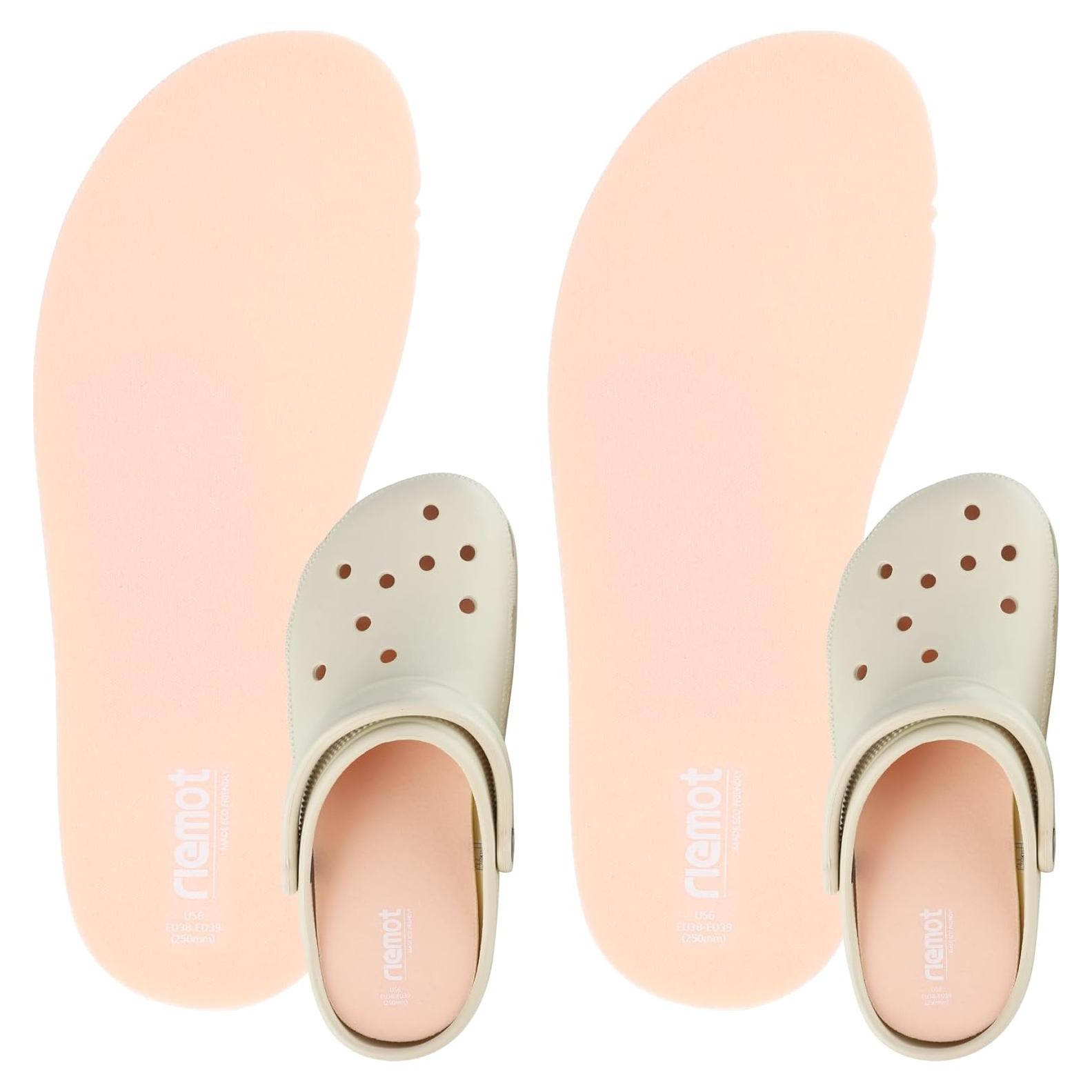 Plantillas para Zuecos Riemot 2 Pares Espuma Viscoelástica Rosa