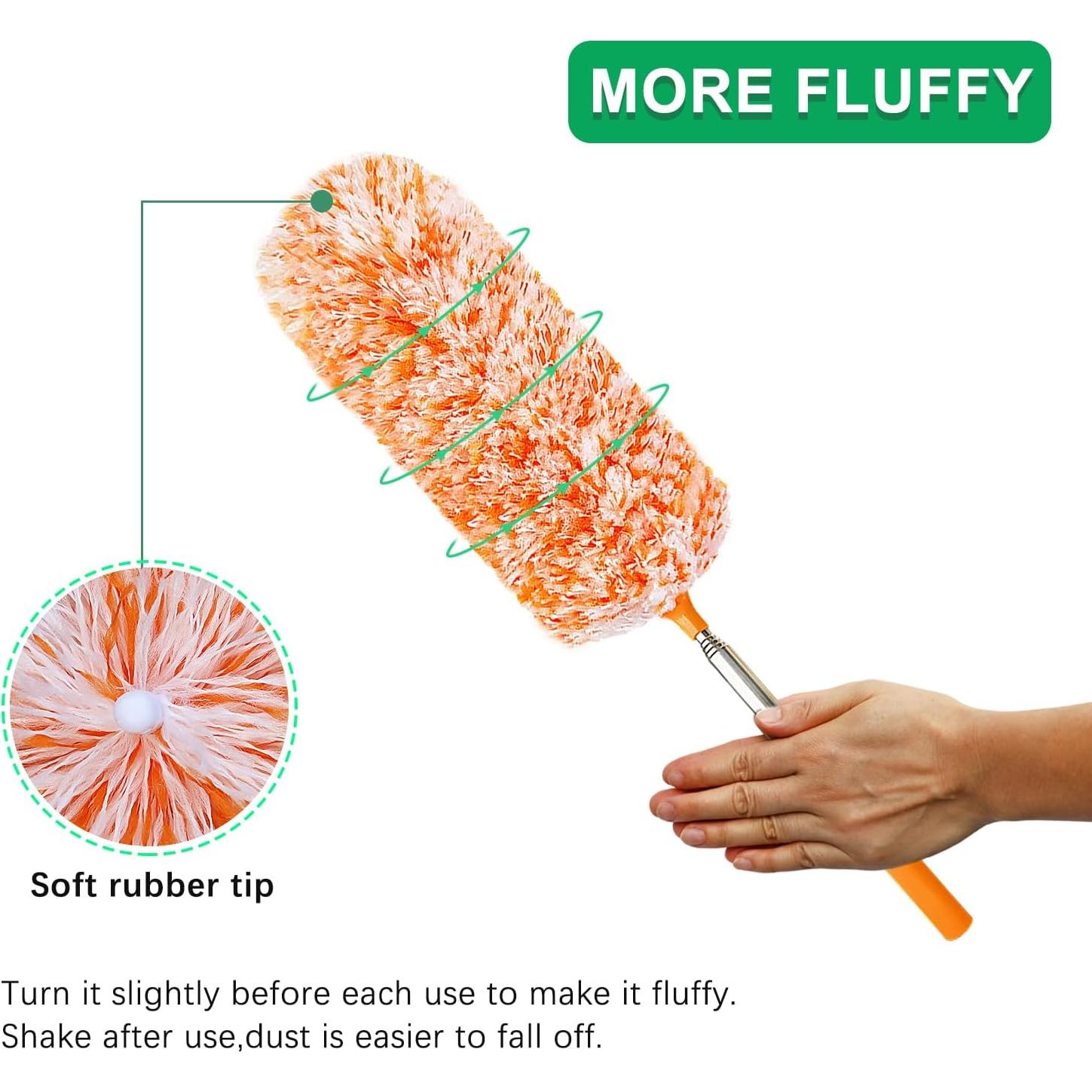 Paquete de 2 Plumeros Telescópicos HTOOLPRO Microfibra 76 cm