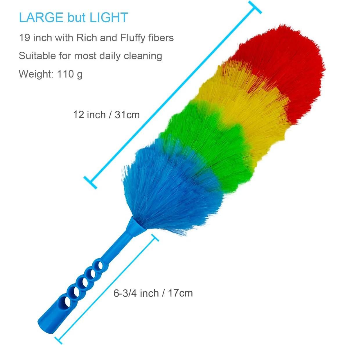 Paquete de 2 Plumeros Estáticos Tockrop 48 cm Lavables y Flexibles