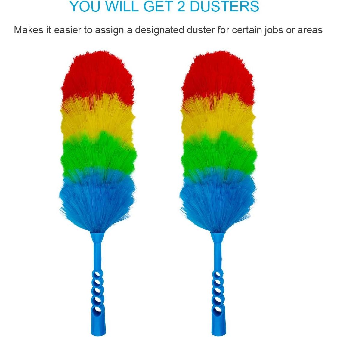 Paquete de 2 Plumeros Estáticos Tockrop 48 cm Lavables y Flexibles