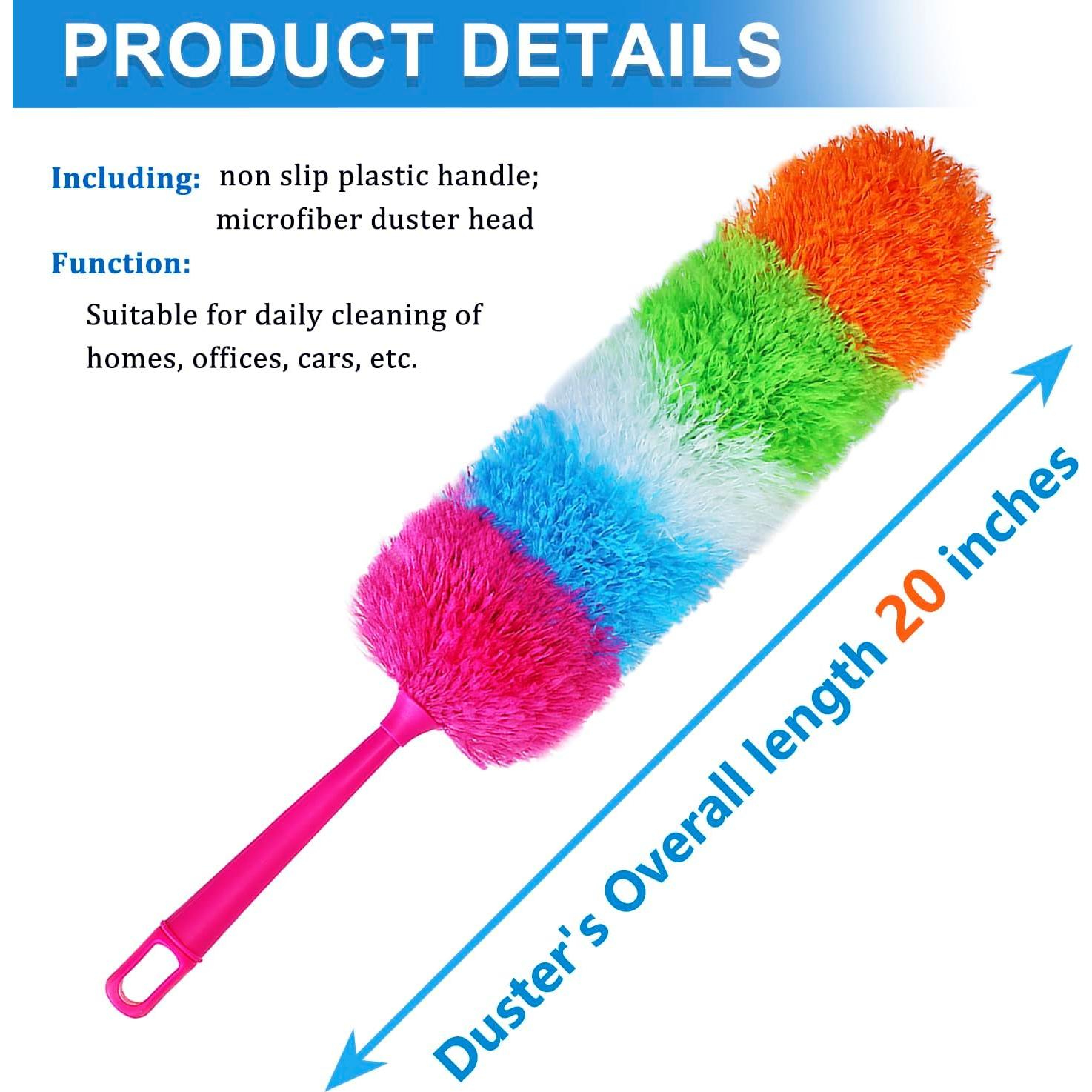 Paquete de 2 Plumeros de Microfibra HSHTTKL 50.8 cm Lavables