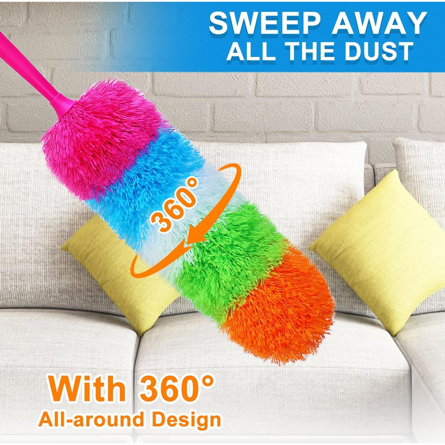 Paquete de 2 Plumeros de Microfibra HSHTTKL 50.8 cm Lavables