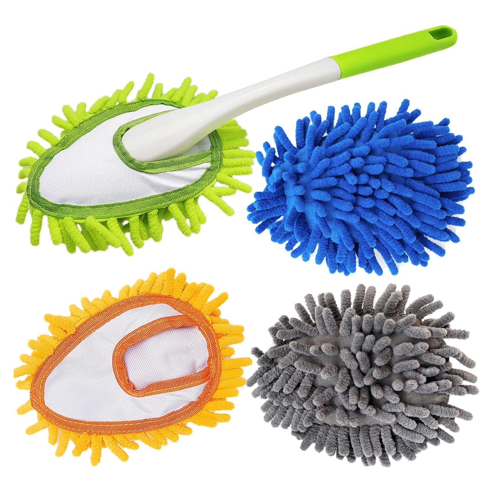 Kit de Plumeros de Microfibra HTOOLPRO - 4 Cabezas Reutilizables