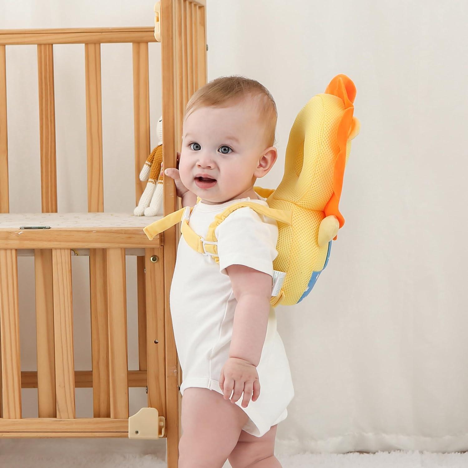 Mochila Protectora de Cabeza Bebé León - Suave y Ligera