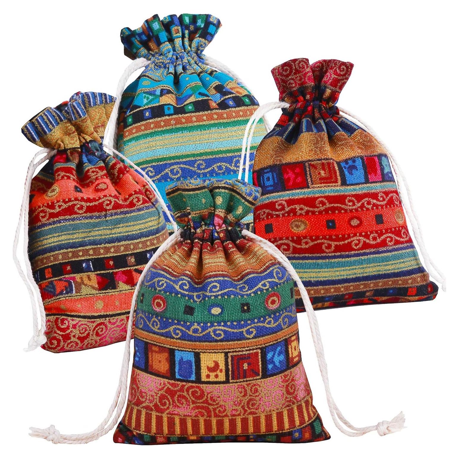 Bolsas de Regalo Ecológicas Pinowu 13x18cm Algodón Reutilizables 12pcs