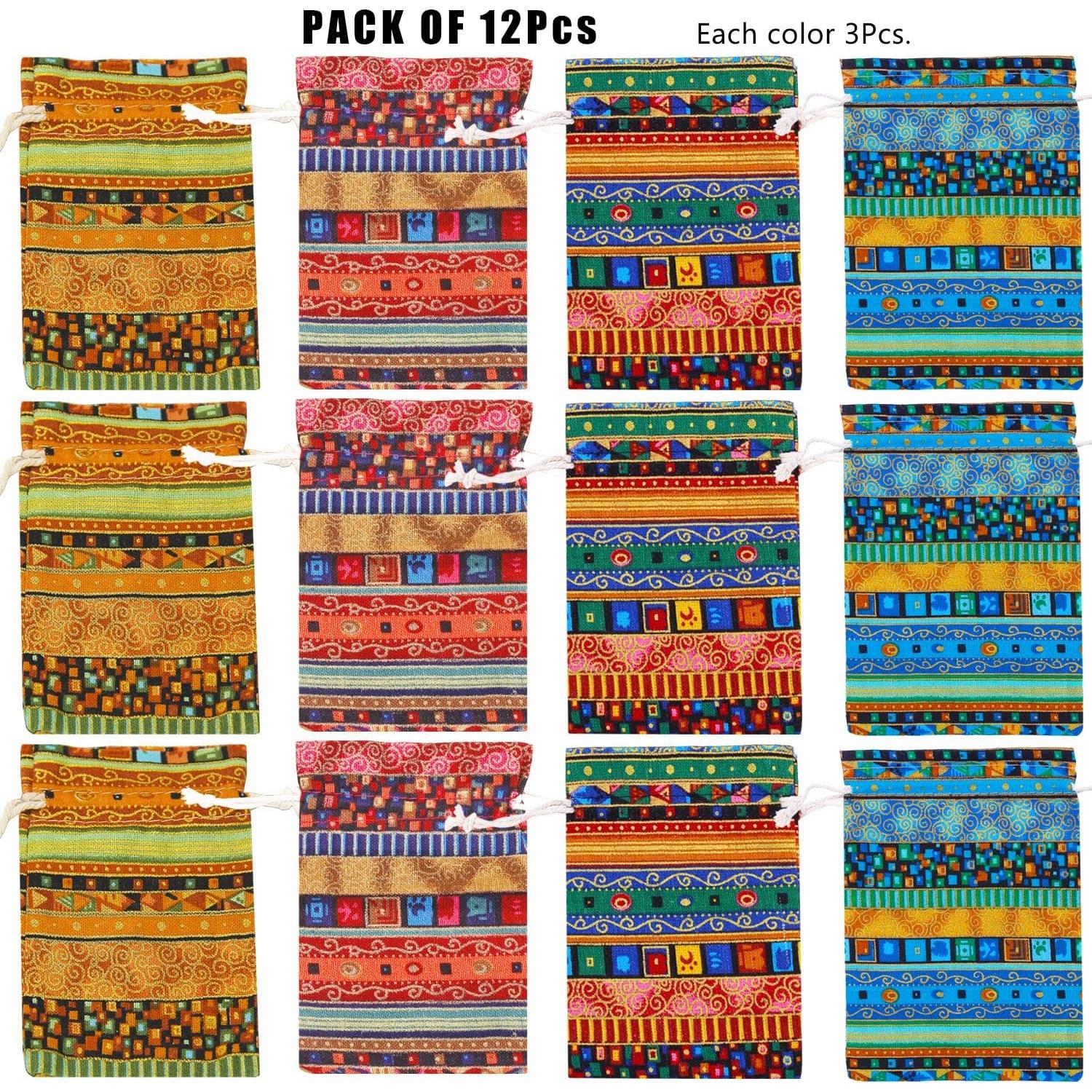 Bolsas de Regalo Ecológicas Pinowu 13x18cm Algodón Reutilizables 12pcs