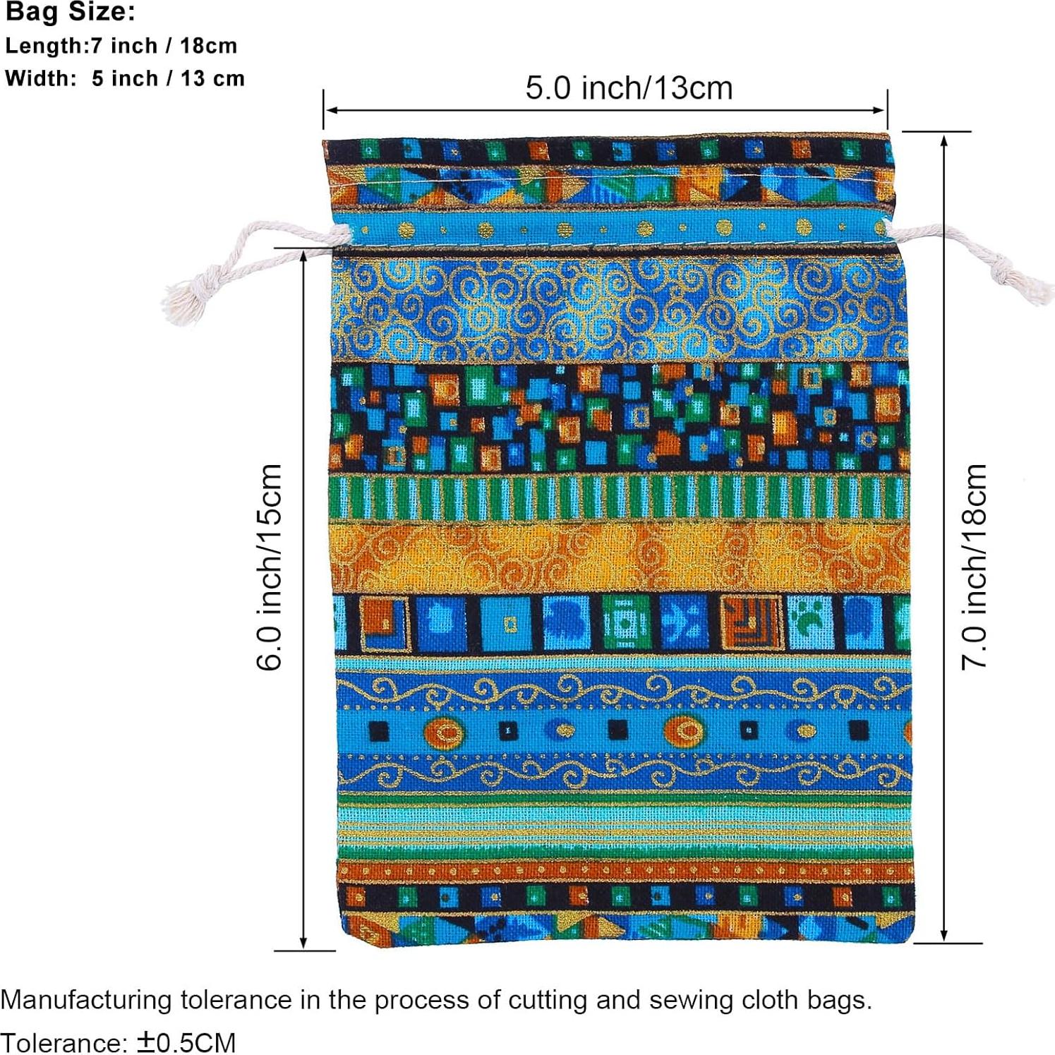 Bolsas de Regalo Ecológicas Pinowu 13x18cm Algodón Reutilizables 12pcs