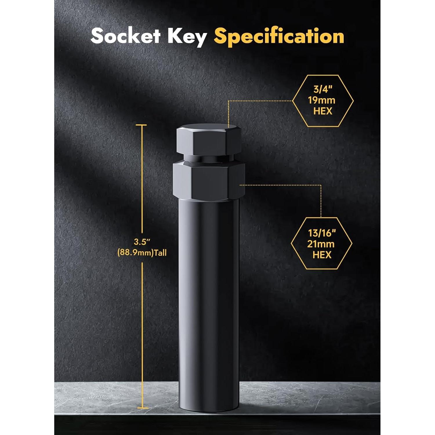 Llave de Tuerca Spline 6 Puntos MIKKUPPA 17mm para Rueda