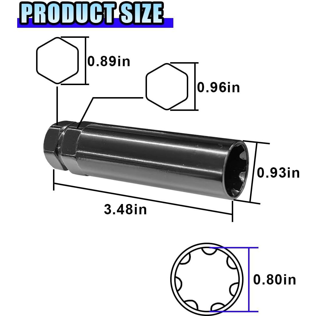 Llave de Tuerca de 7 Estrías LAINLOY 21mm 22mm Acero Negro