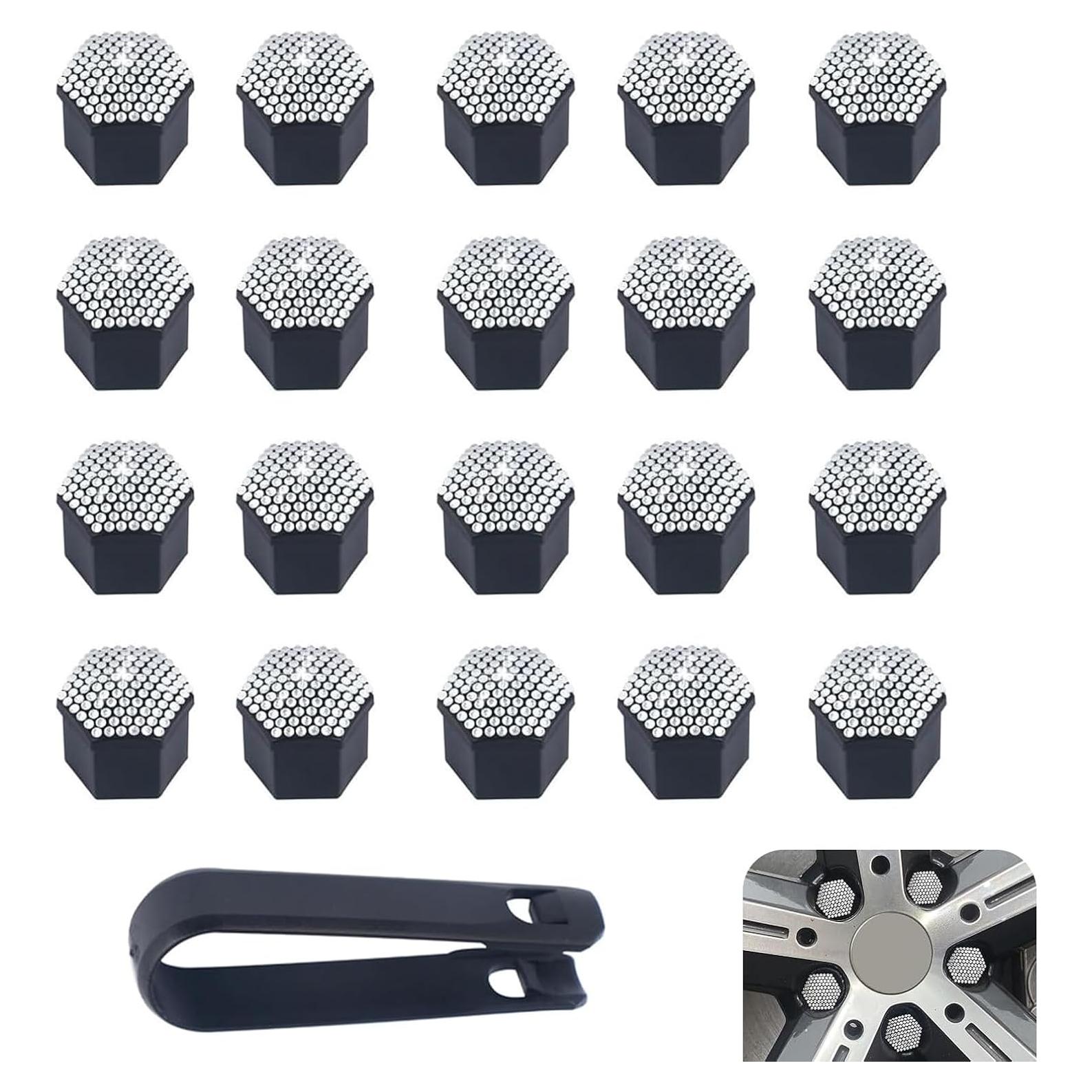 Cubiertas de Tuercas de Rueda MLY 19mm Blancas - 20 Pcs