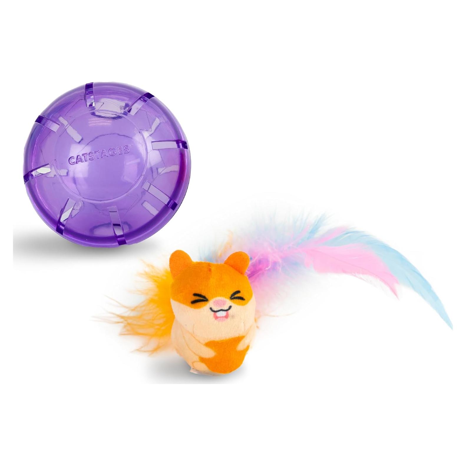 Juguete Interactivo para Gatos Catstages con Dispensador de Golosinas y Hámster de Peluche