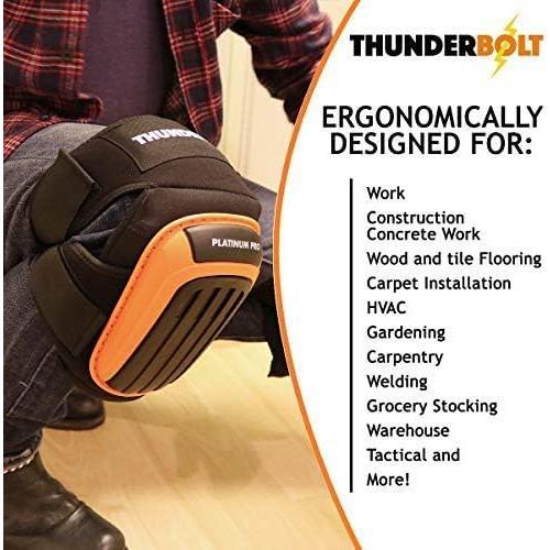 Rodilleras Thunderbolt Platino Pro Gel Doble 2025