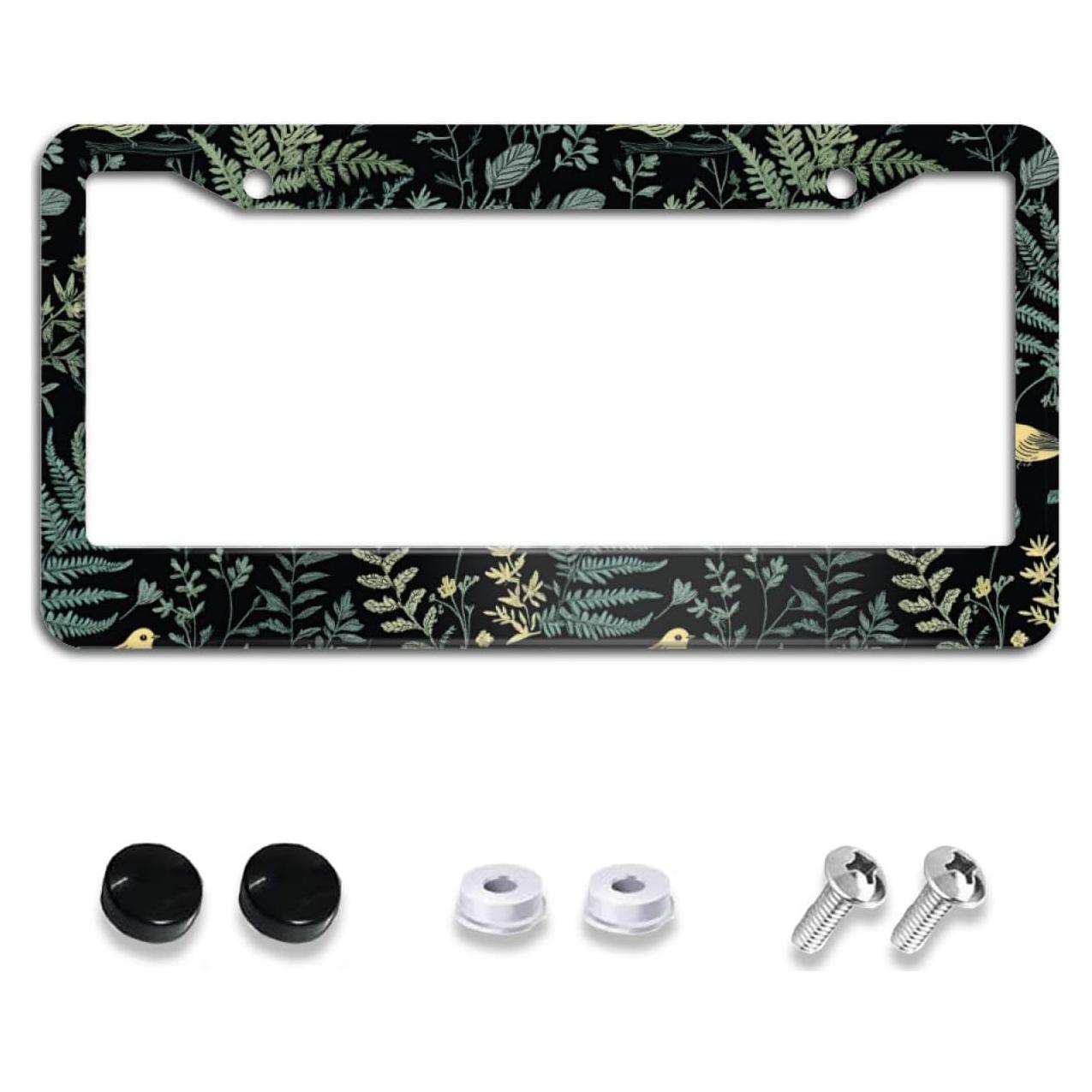 Marco de Placa de Licencia Aluminio GODARM 30.9x16 cm Bosque de Helechos