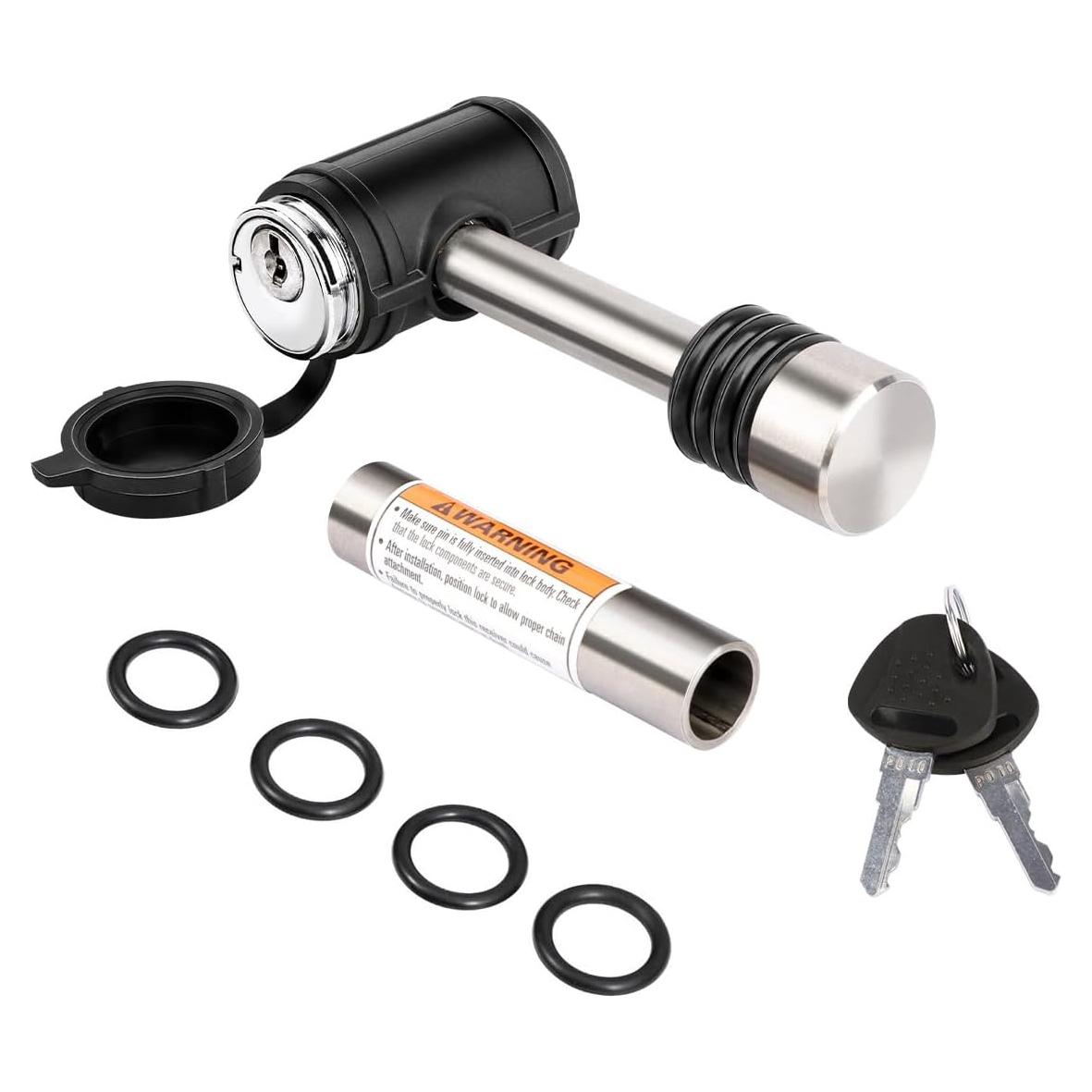 Cerradura de Enganche de Remolque Metoware, Acero Inoxidable, Pin 1/2"