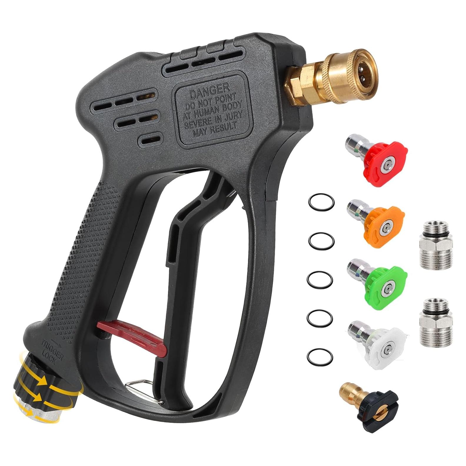 Pistola de Lavado a Presión BULBOUSROSE 5000 PSI con 5 Boquillas