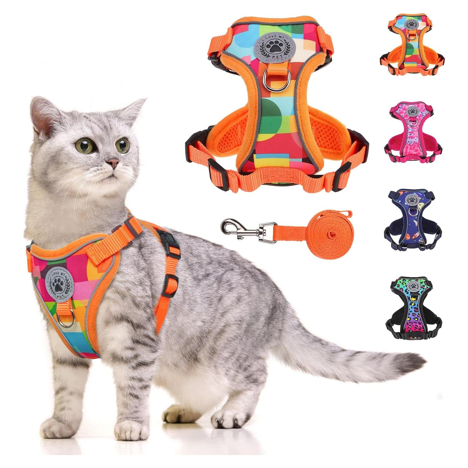 Arnés y Correa para Gatos BEAUTYZOO Ajustable 1.52m Reflectante