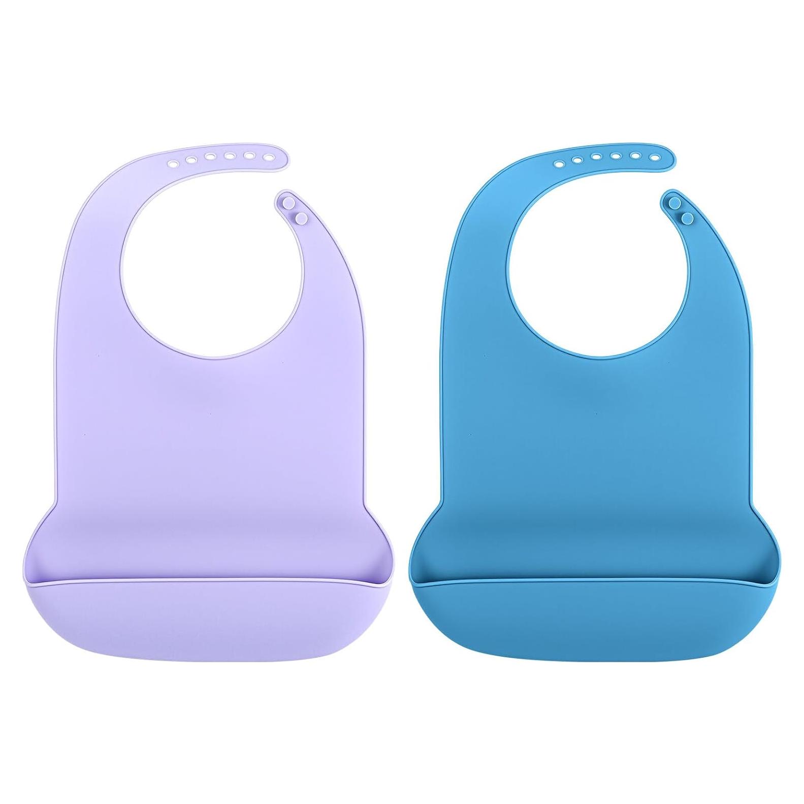 Baberos grandes de silicona para adultos MAQUITA - 2 piezas