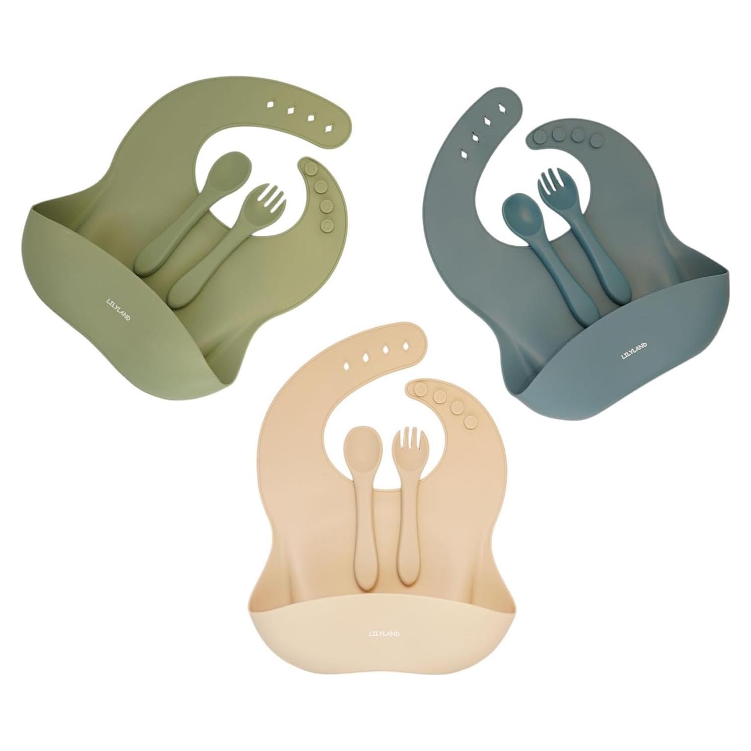 Set de Baberos de Silicona para Bebés con Utensilios - Xiamen Yangda