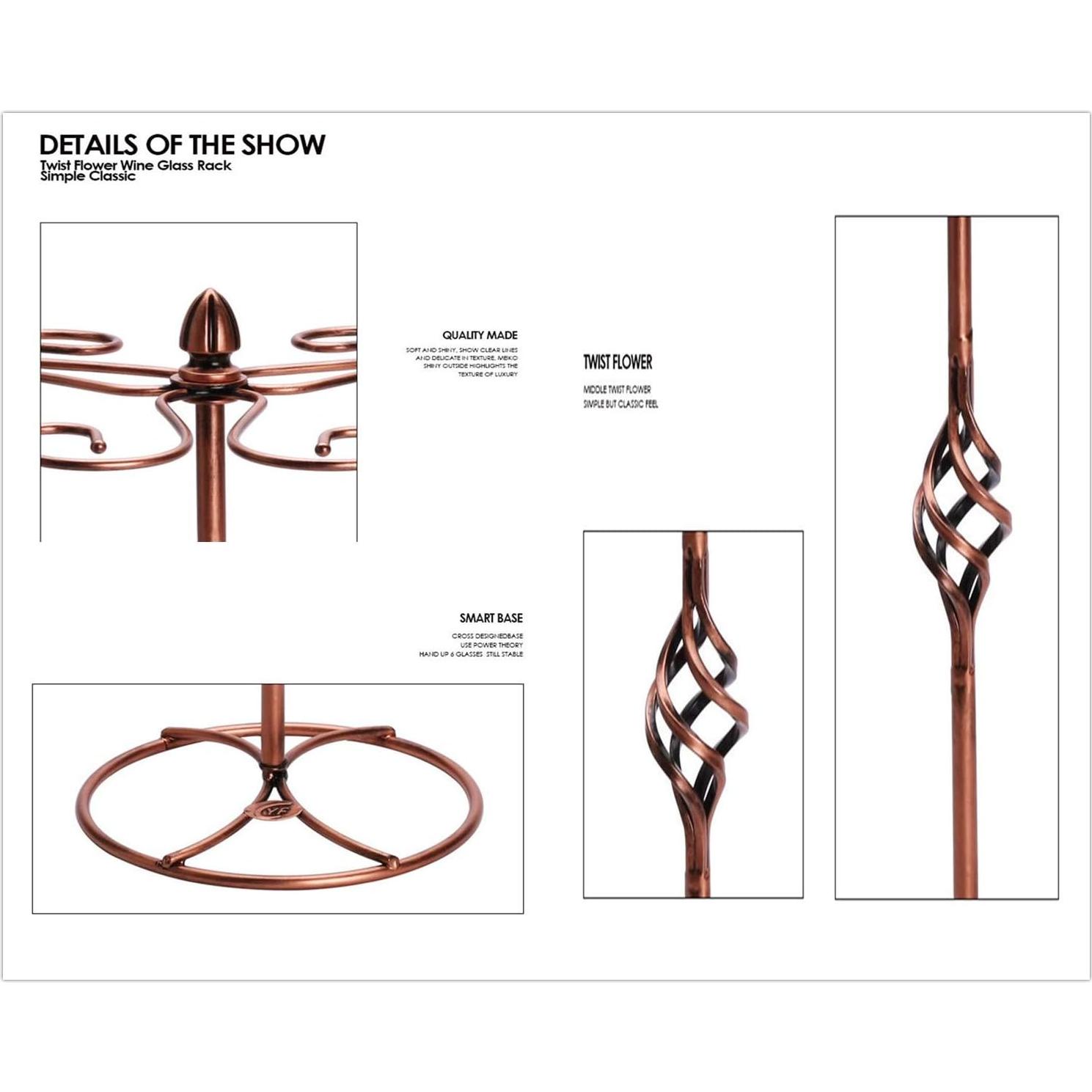 Soporte para Copas de Vino Fantasee - Estante de Acero Inoxidable