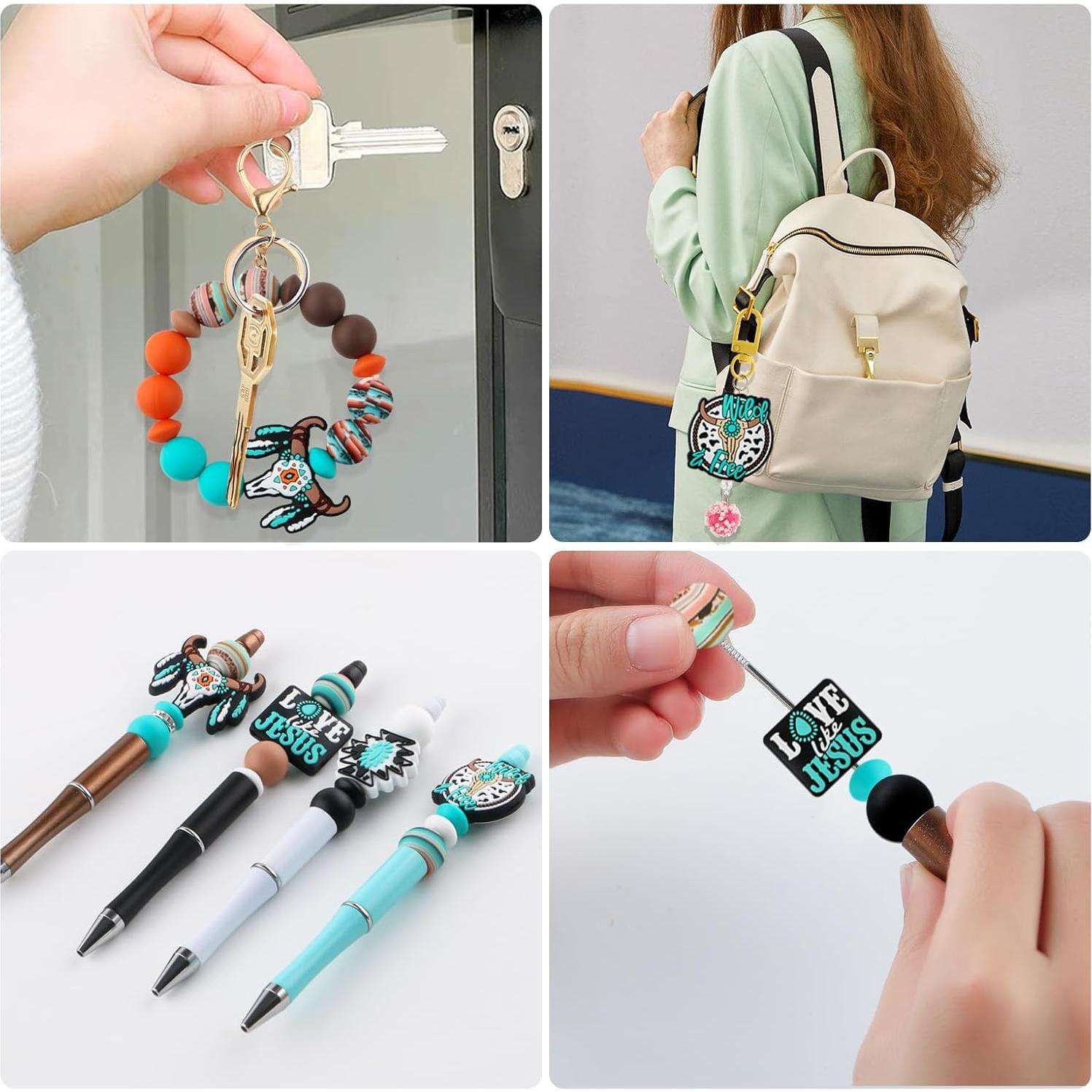 Set de 136 Perlas de Silicona Kovict Multicolor para Manualidades