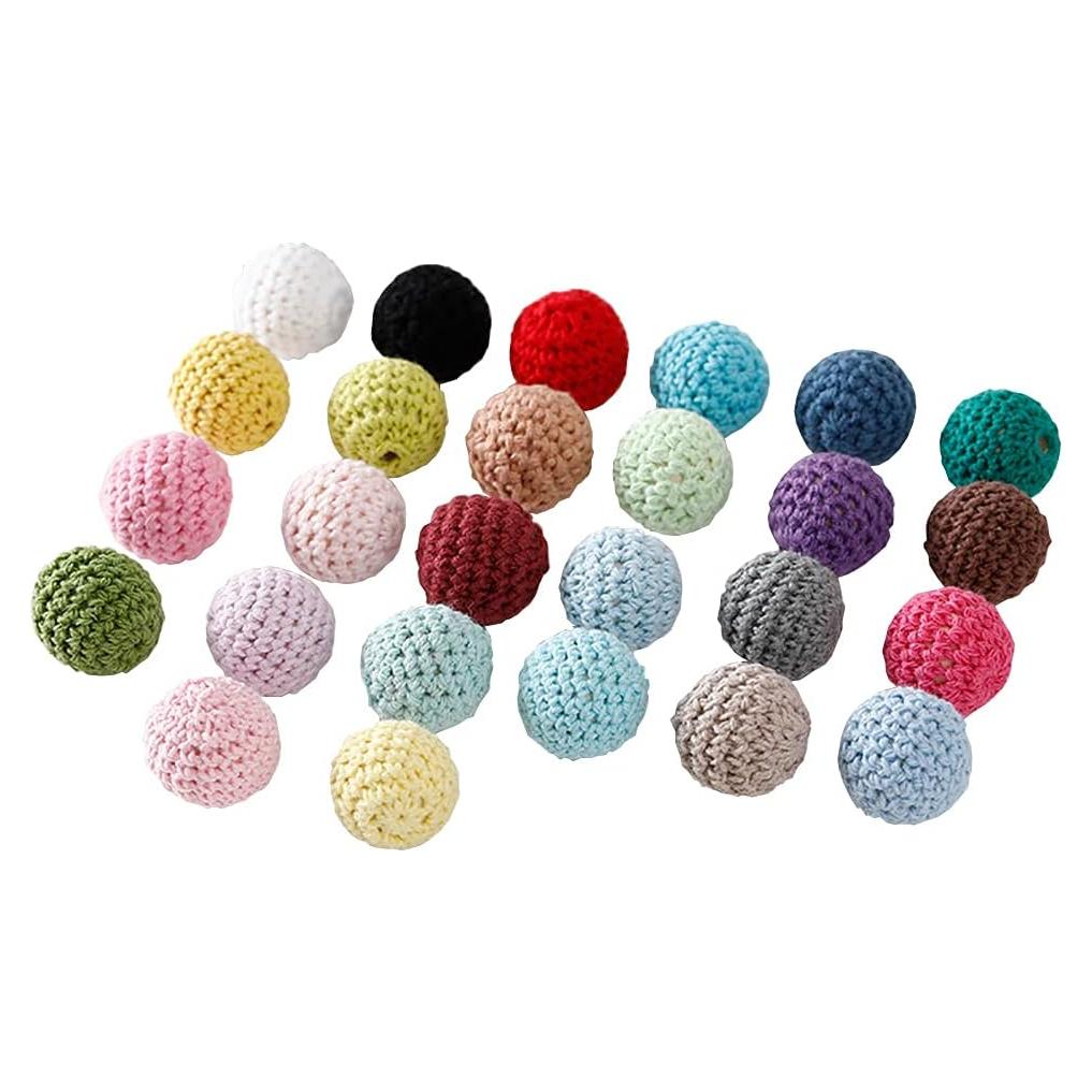 20 Bolas de Madera 16mm ccHuDE para Manualidades y Joyería