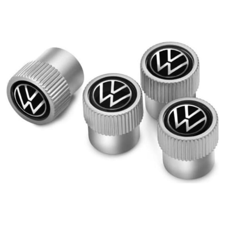 Tapa de Válvula de Neumático Volkswagen Negro Juego de 4