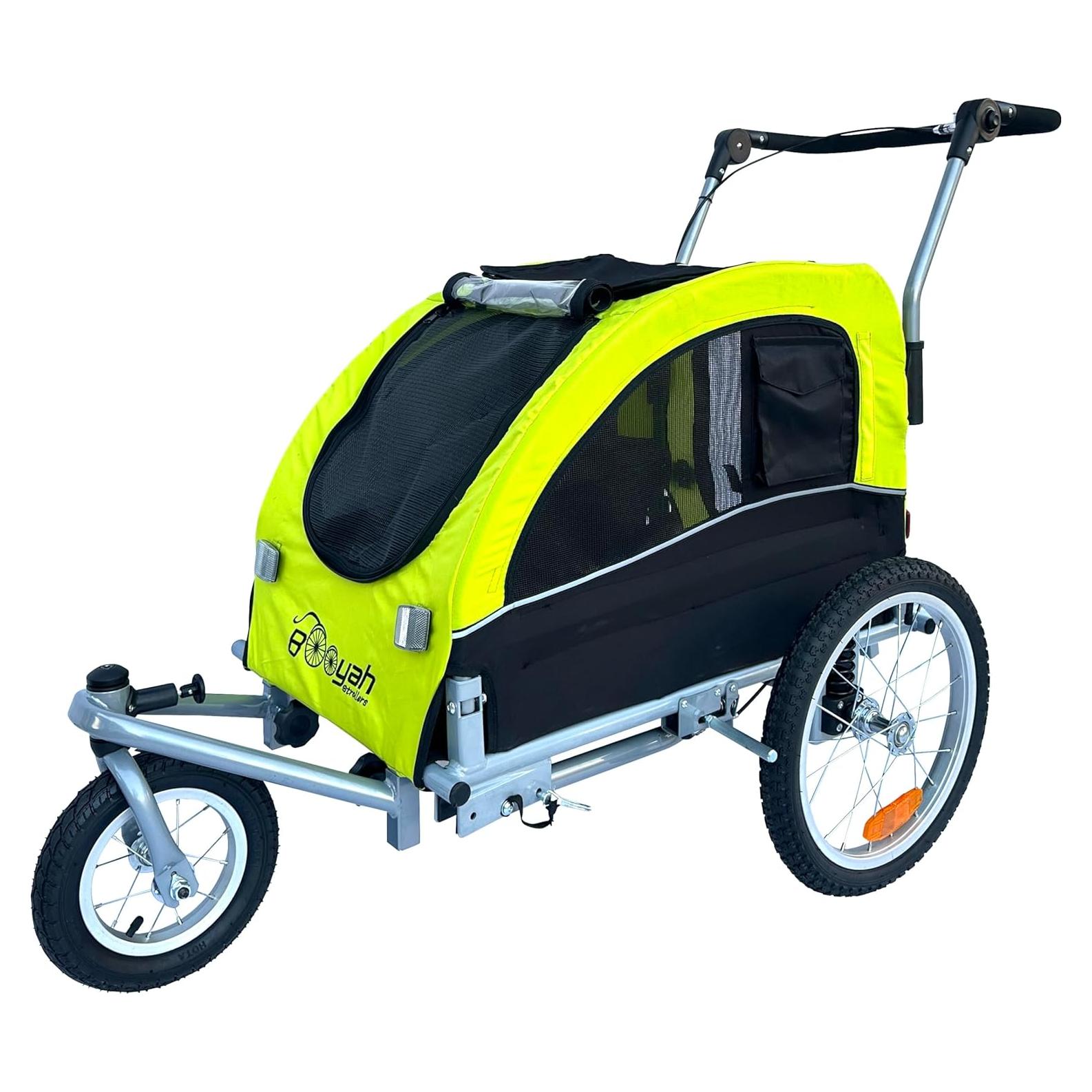 Carrito Remolque para Bicicleta Booyah Mediano 27 kg Verde