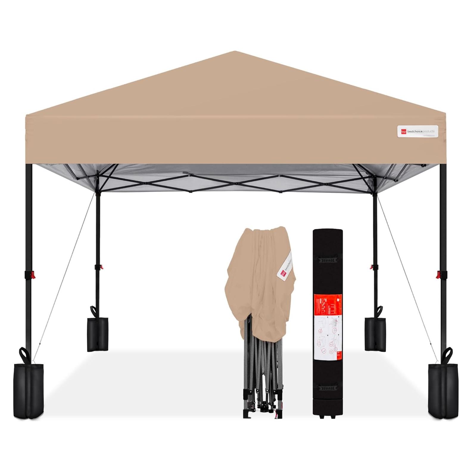 Carpa Plegable 3x3m Mejor Opción Beige 1 Persona Instantánea