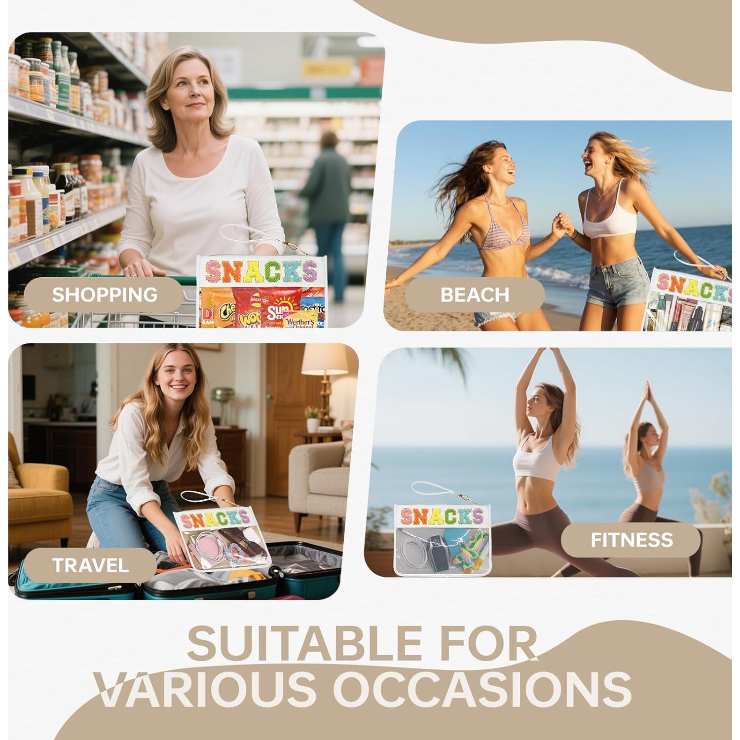 Bolsa de Maquillaje Transparente Burskit con Cierre 33x24.9cm