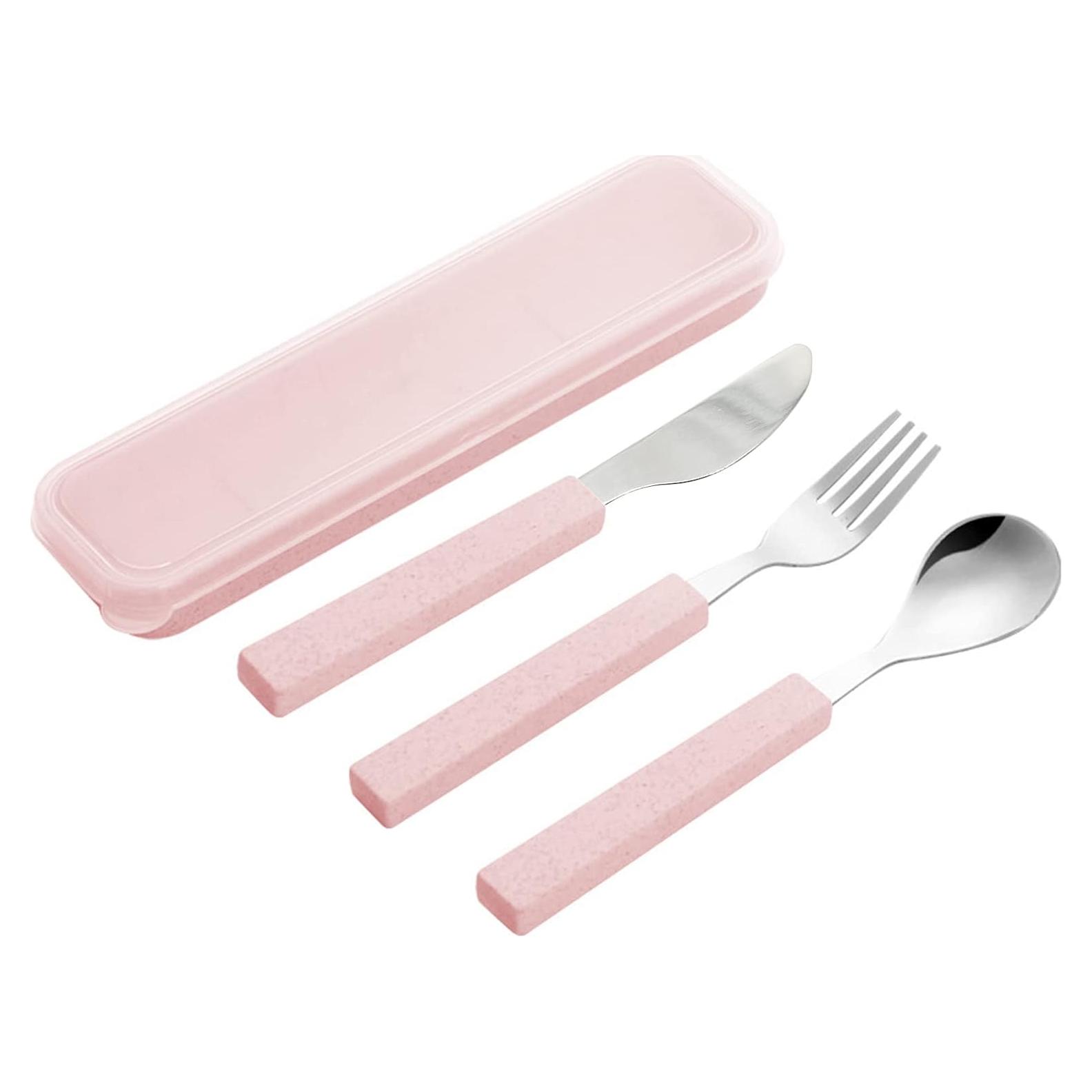 Set de Cubiertos Portátiles para Niños VANRA 3 Piezas Acero Inoxidable