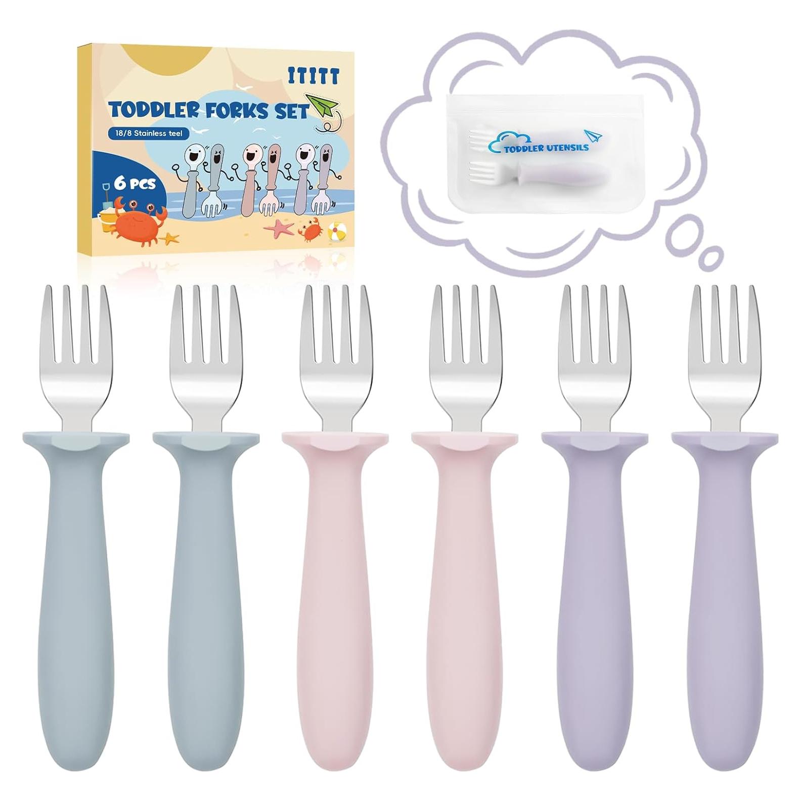 Juego de 6 Tenedores para Niños ITITT - Acero Inoxidable 18/8