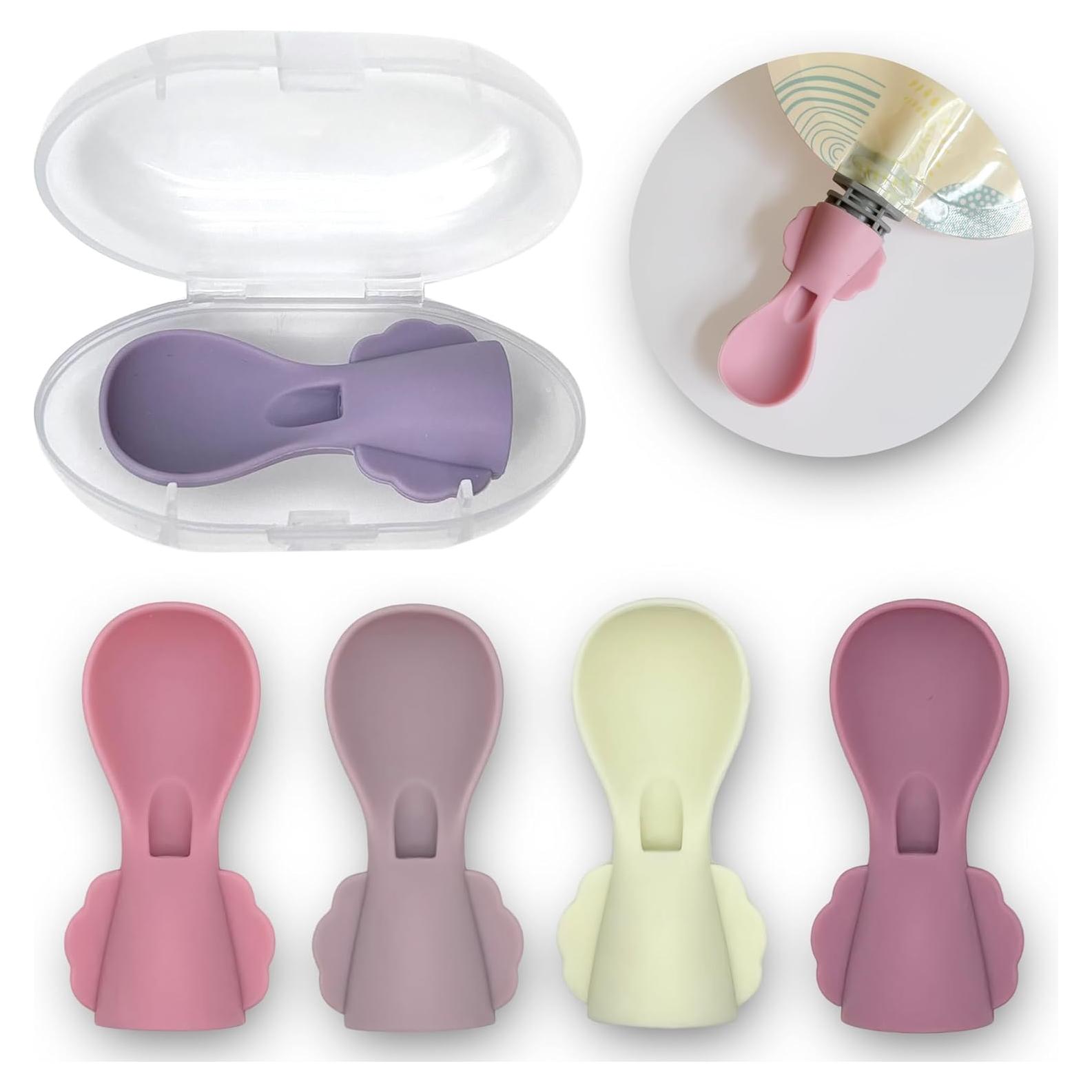 Cucharas para pouch de comida Little Whispers - 5 piezas - Floración