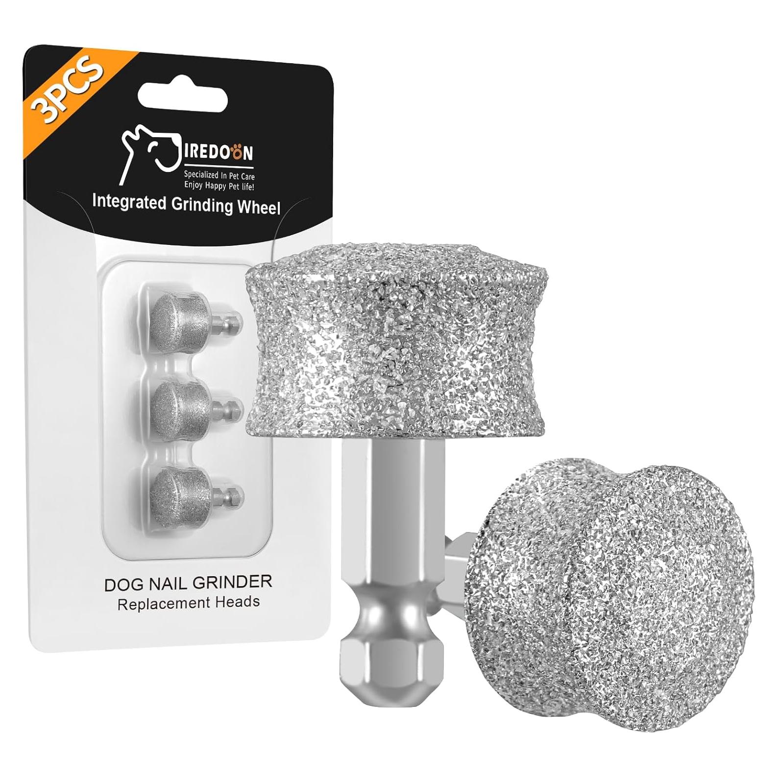 Cabezal de Repuesto para Amoladora de Uñas de Perro IREDOON - 3 Piezas con Granos 100, 80, 60