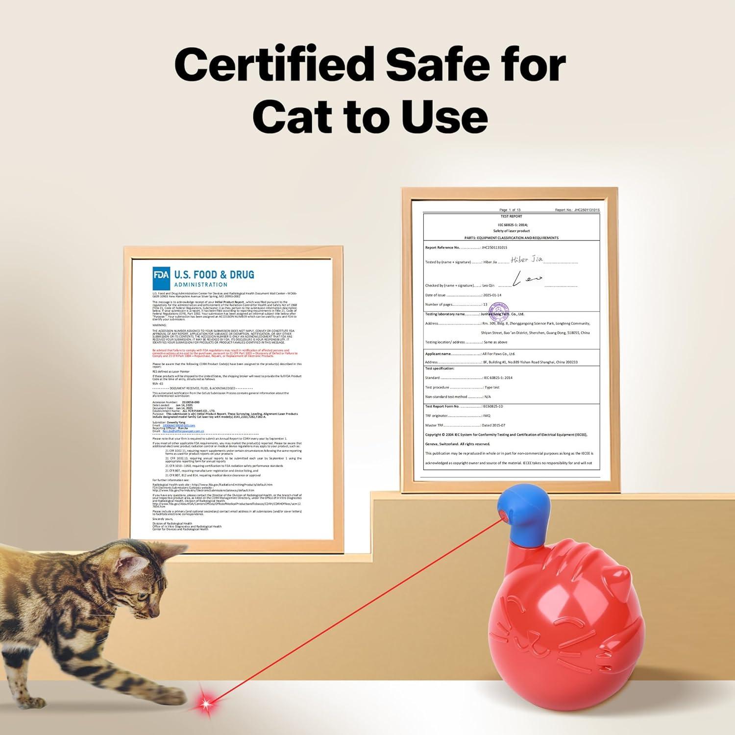 Juguete láser interactivo para gatos Pet Prime 360° recargable